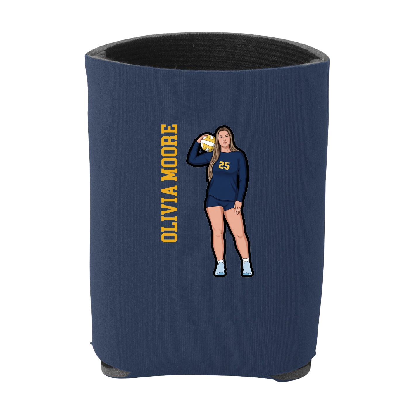 Can Holder — Name Vertical in Navy