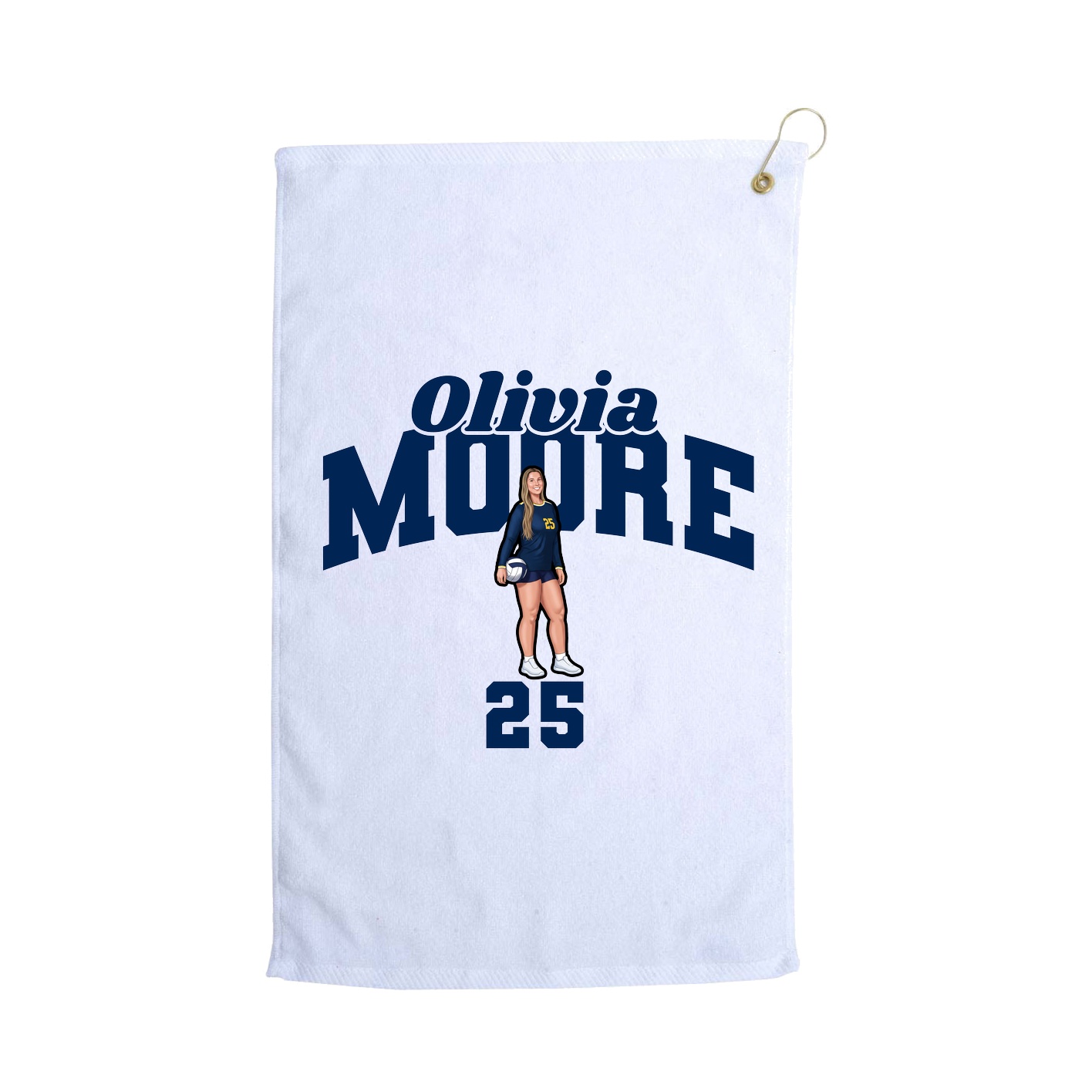 Golf Towel — Signature Arch in White