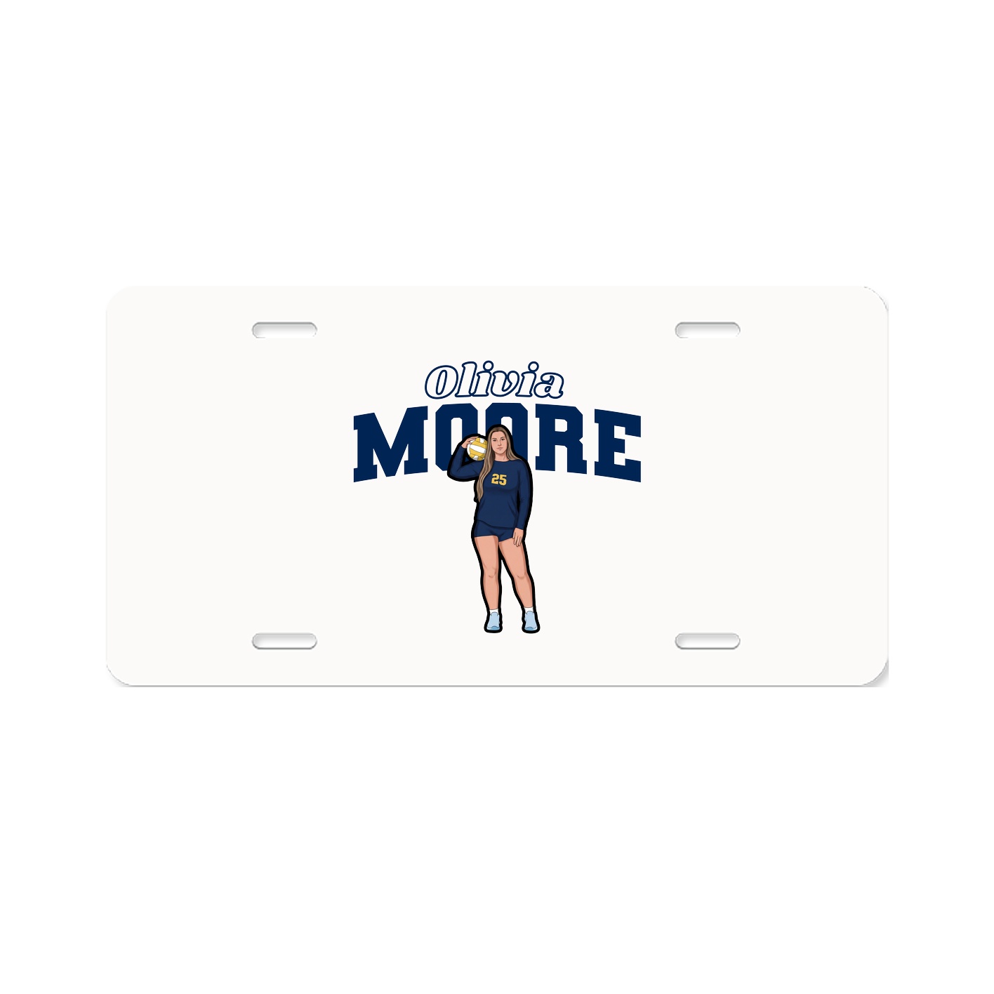 License Plate — Name Arch in Classic