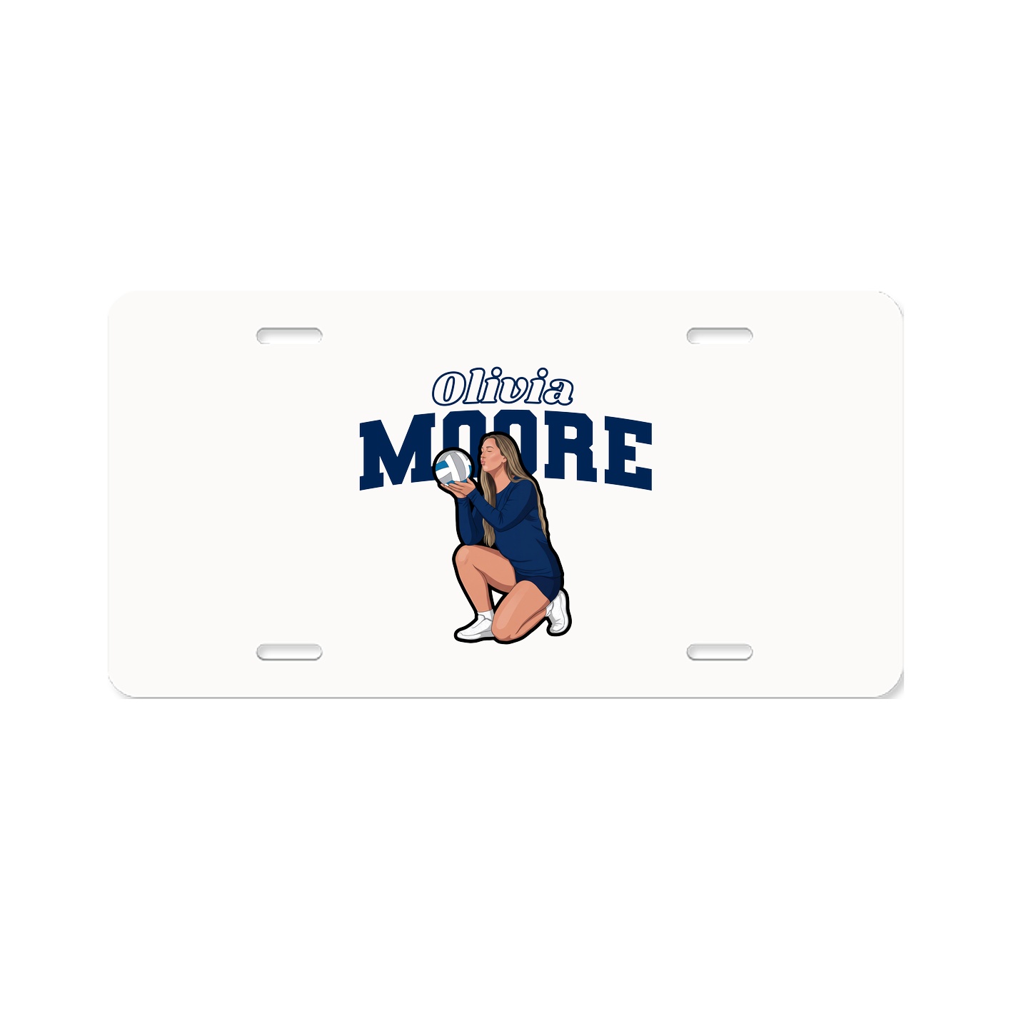 License Plate — Name Arch in Classic