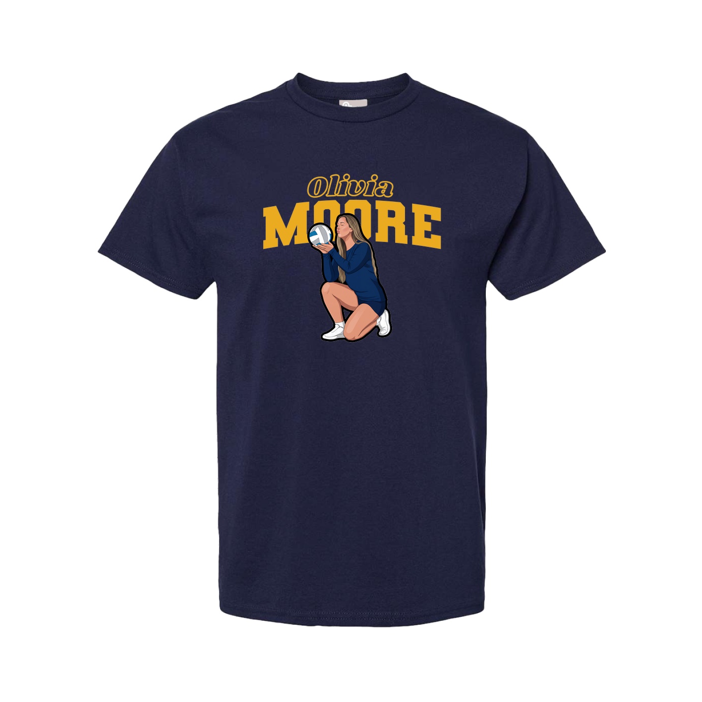 Youth Tee — Name Arch in Navy
