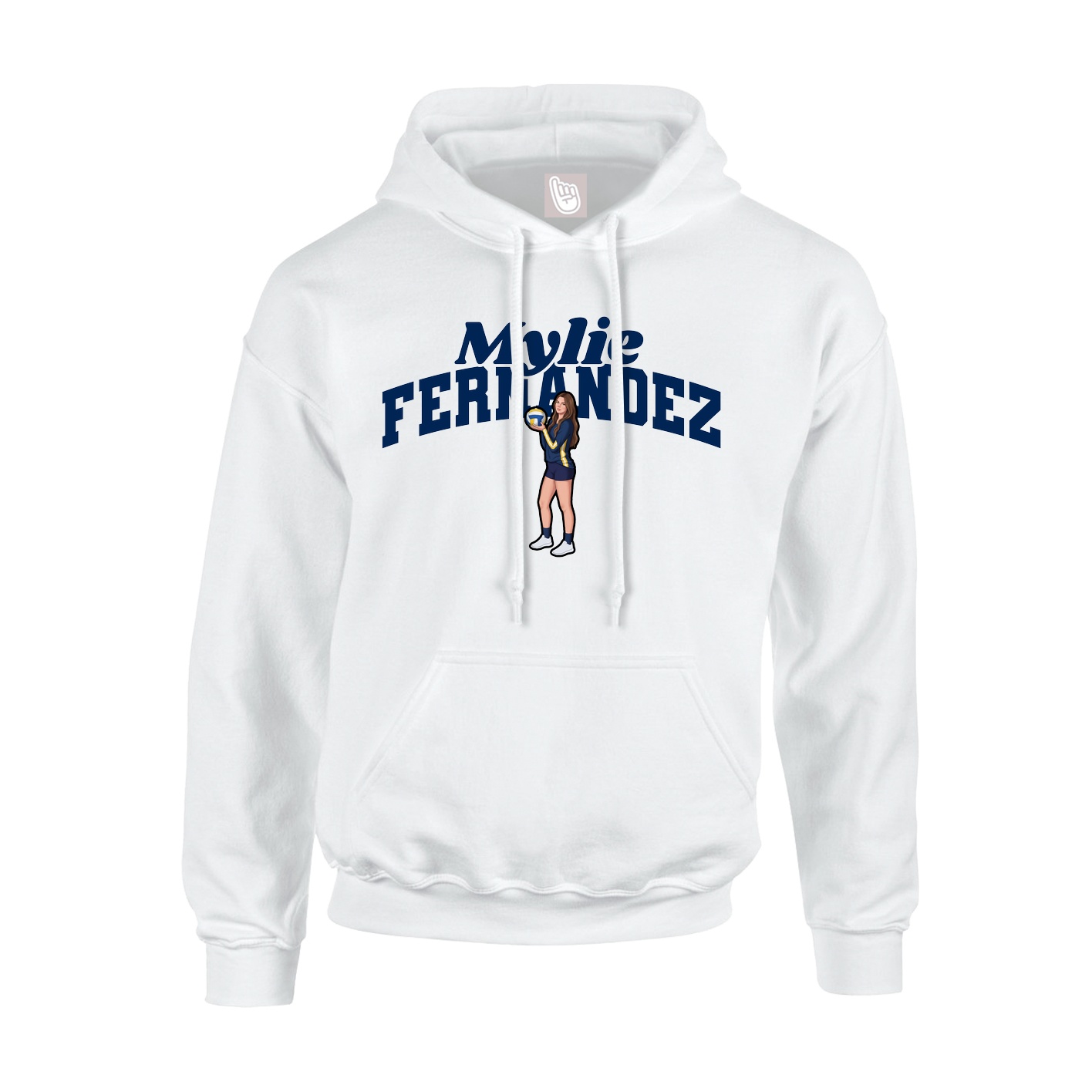 Youth Hoodie — Signature Arch in White