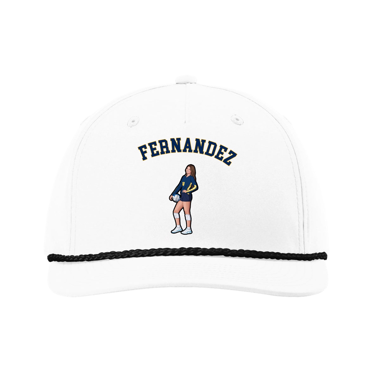Five-Panel Classic Rope Cap — Shirsey Arch in White