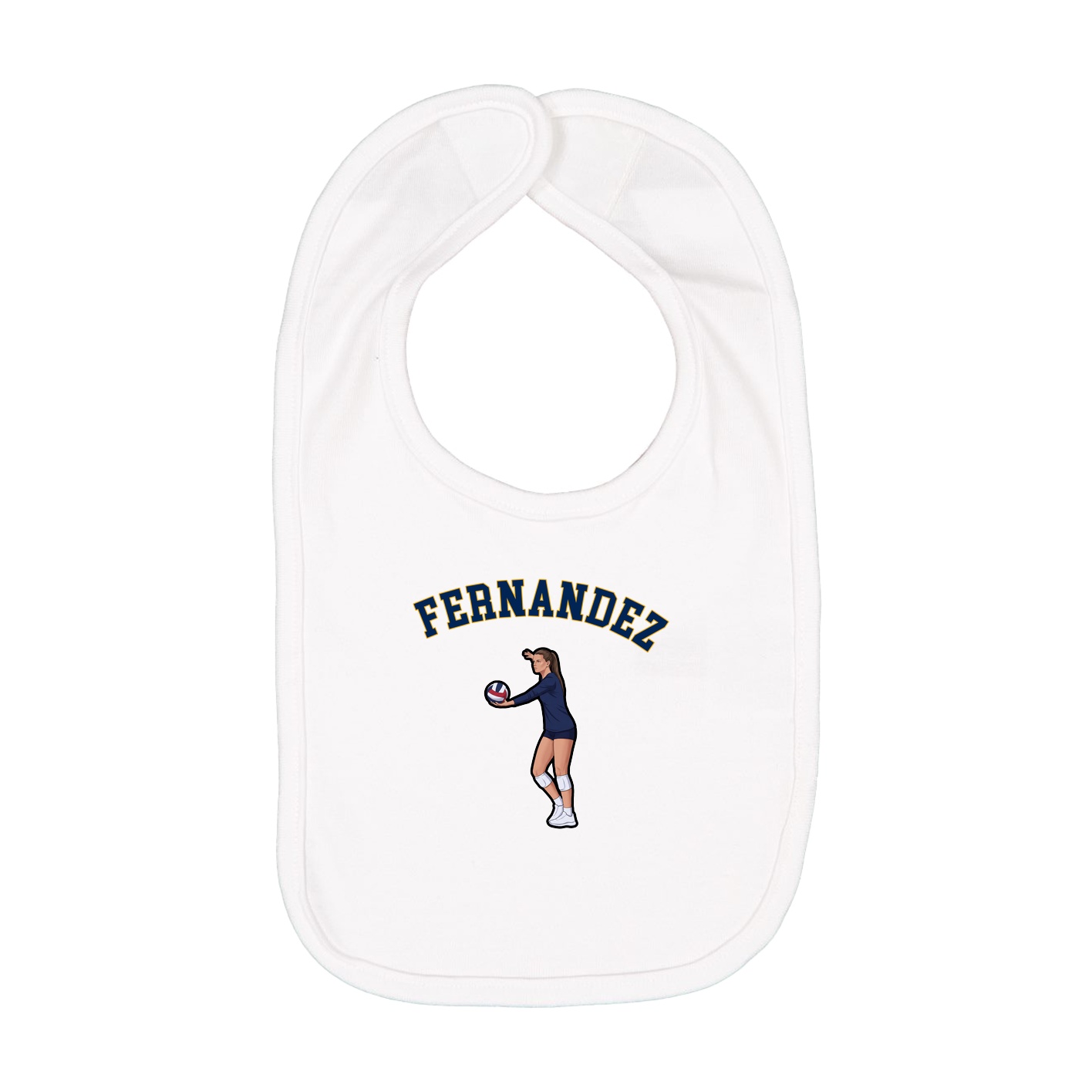 Infant Bib — Shirsey Arch in White