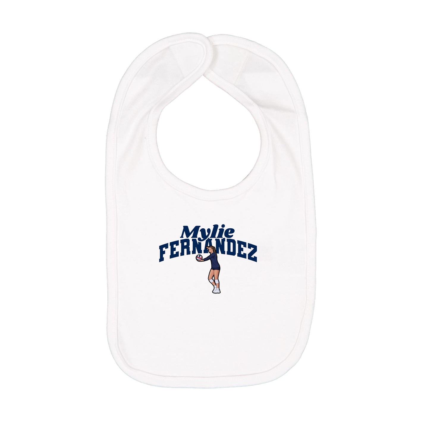 Infant Bib — Signature Arch in White