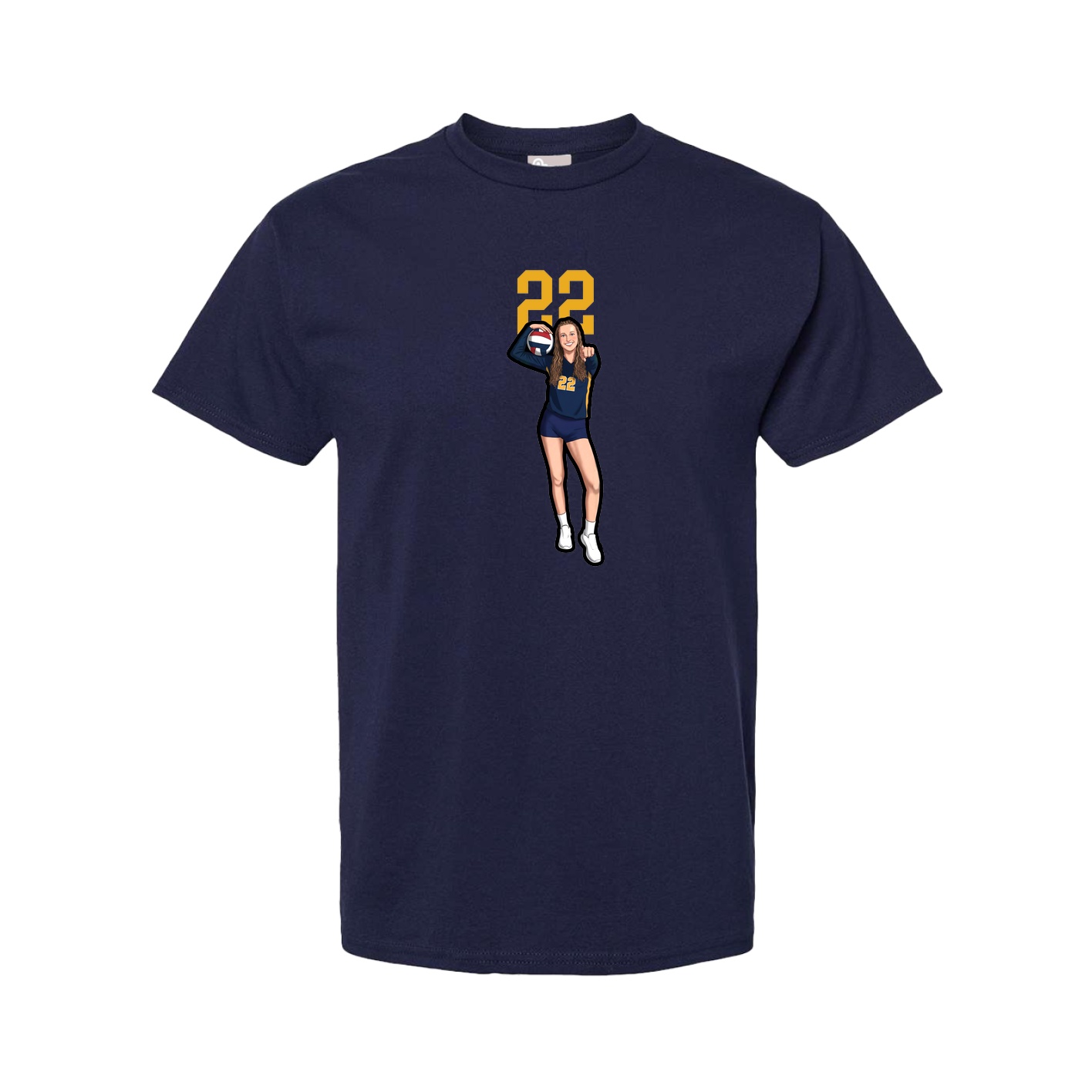 Youth Tee — Number Top in Navy