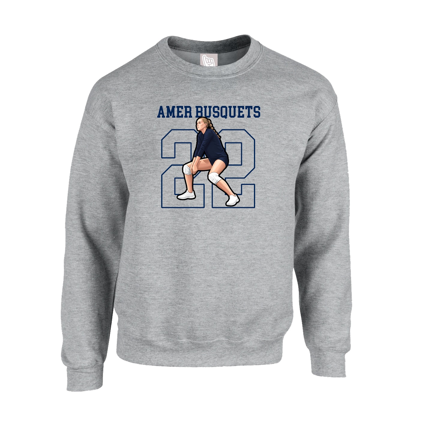 Fleece Crew — Shirsey in Grey