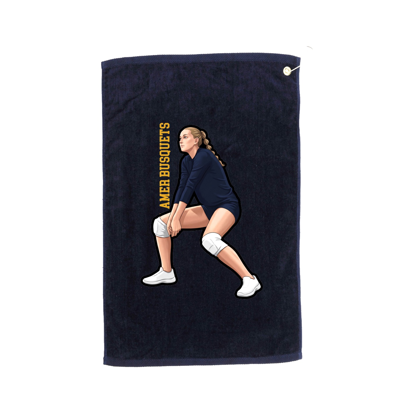 Golf Towel — Name Vertical in Navy