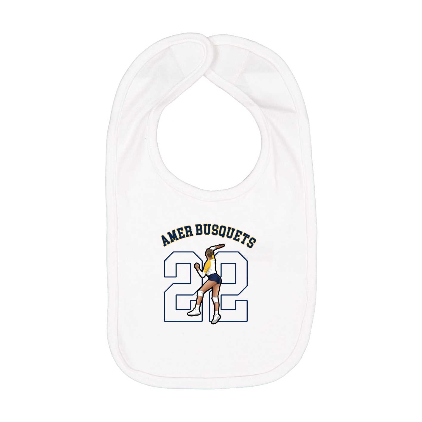 Infant Bib — Shirsey Arch in White