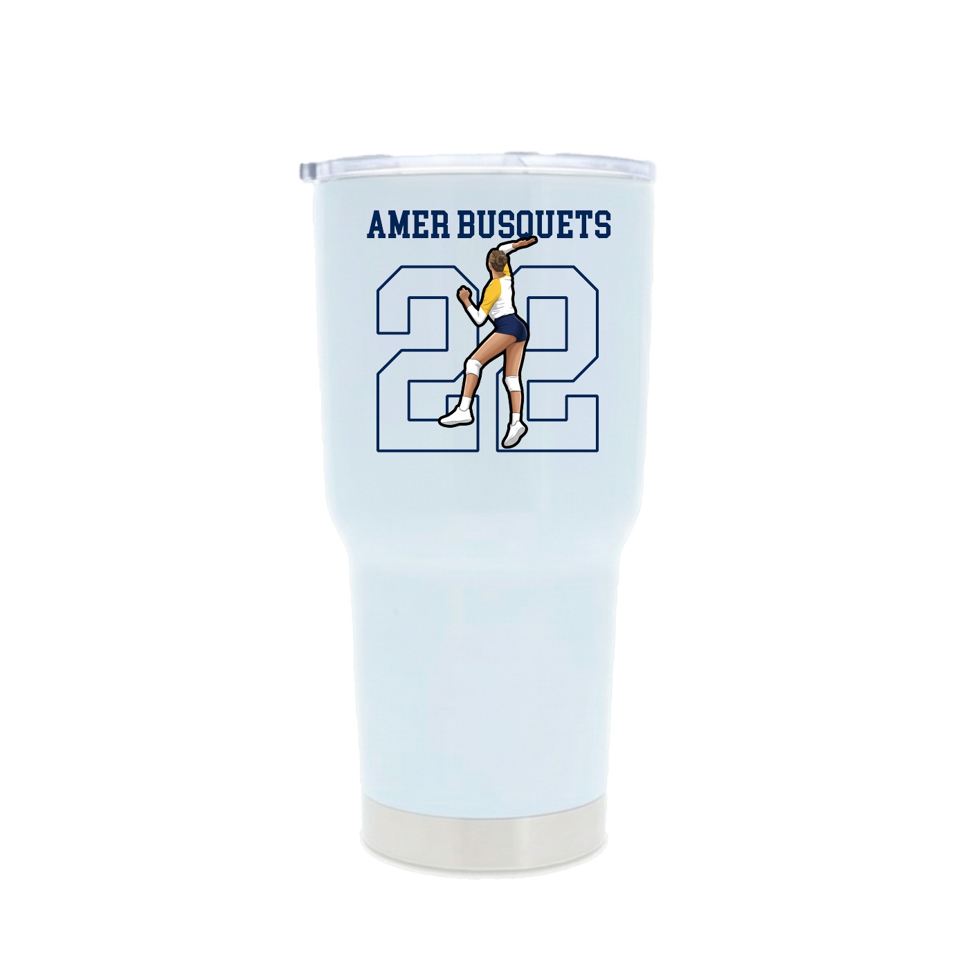 30oz Stainless Steel Tumbler — Shirsey in White