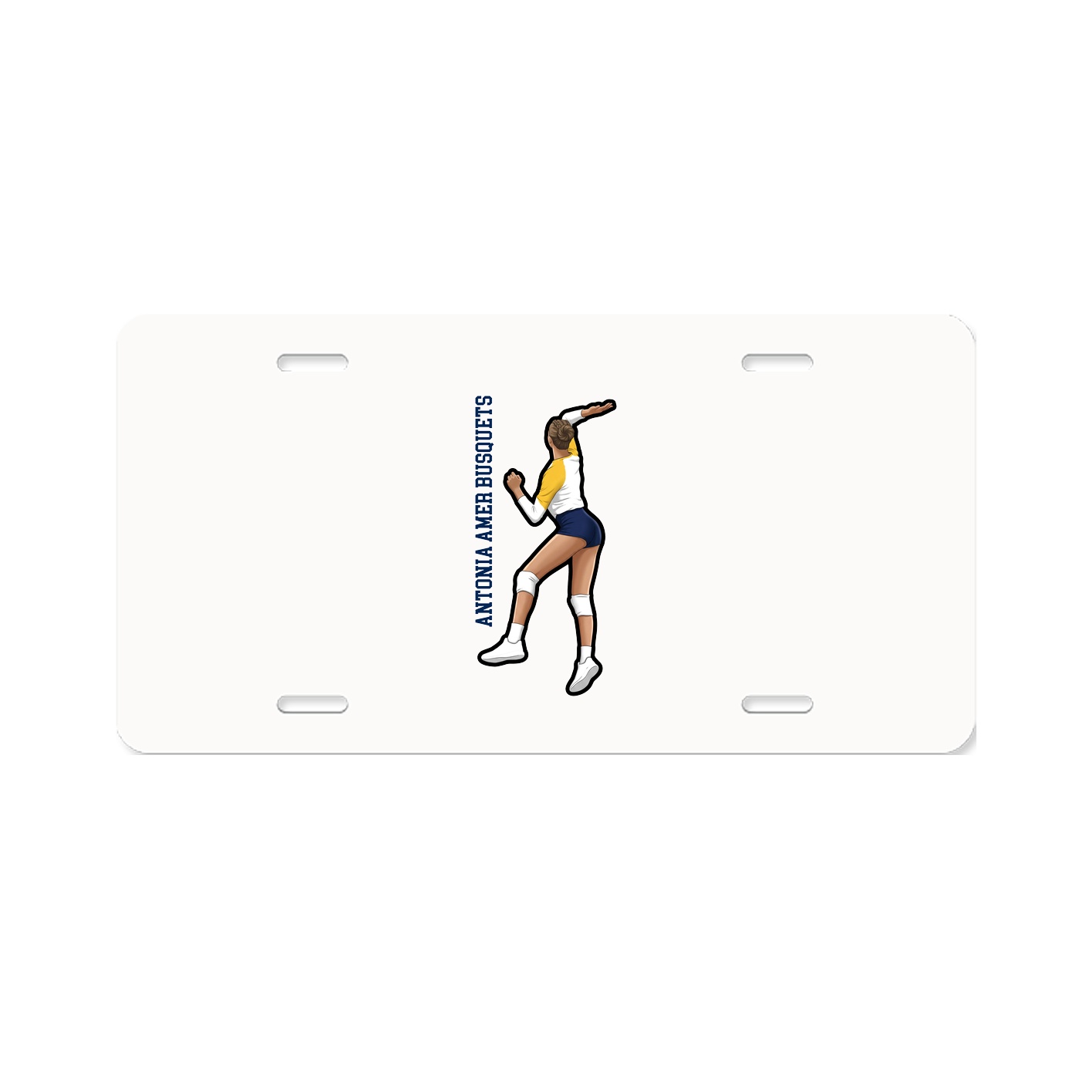 License Plate — Name Vertical in Classic