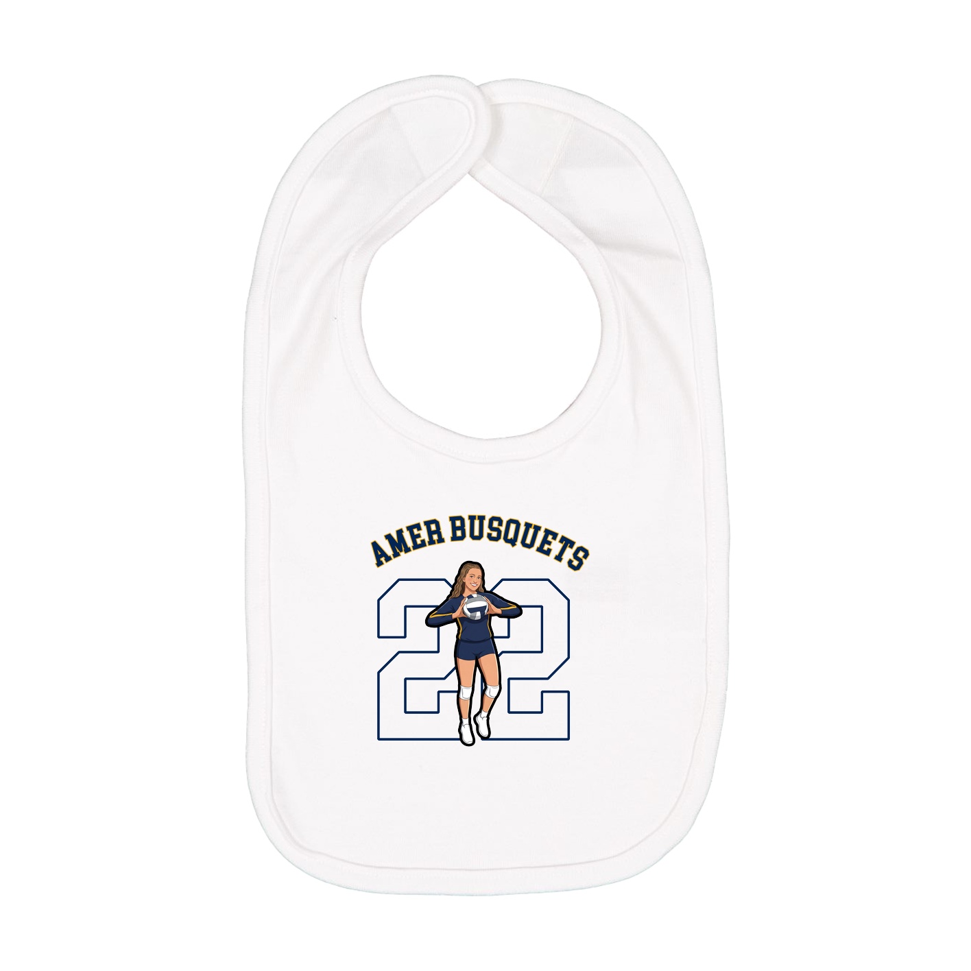 Infant Bib — Shirsey Arch in White