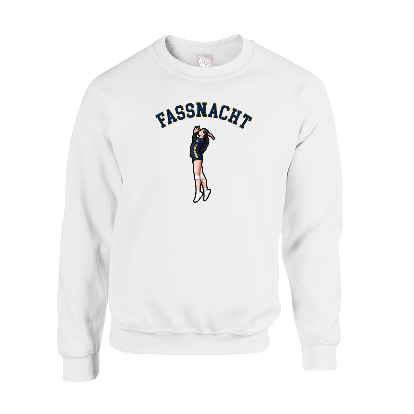 Fleece Crew — Shirsey Arch in White