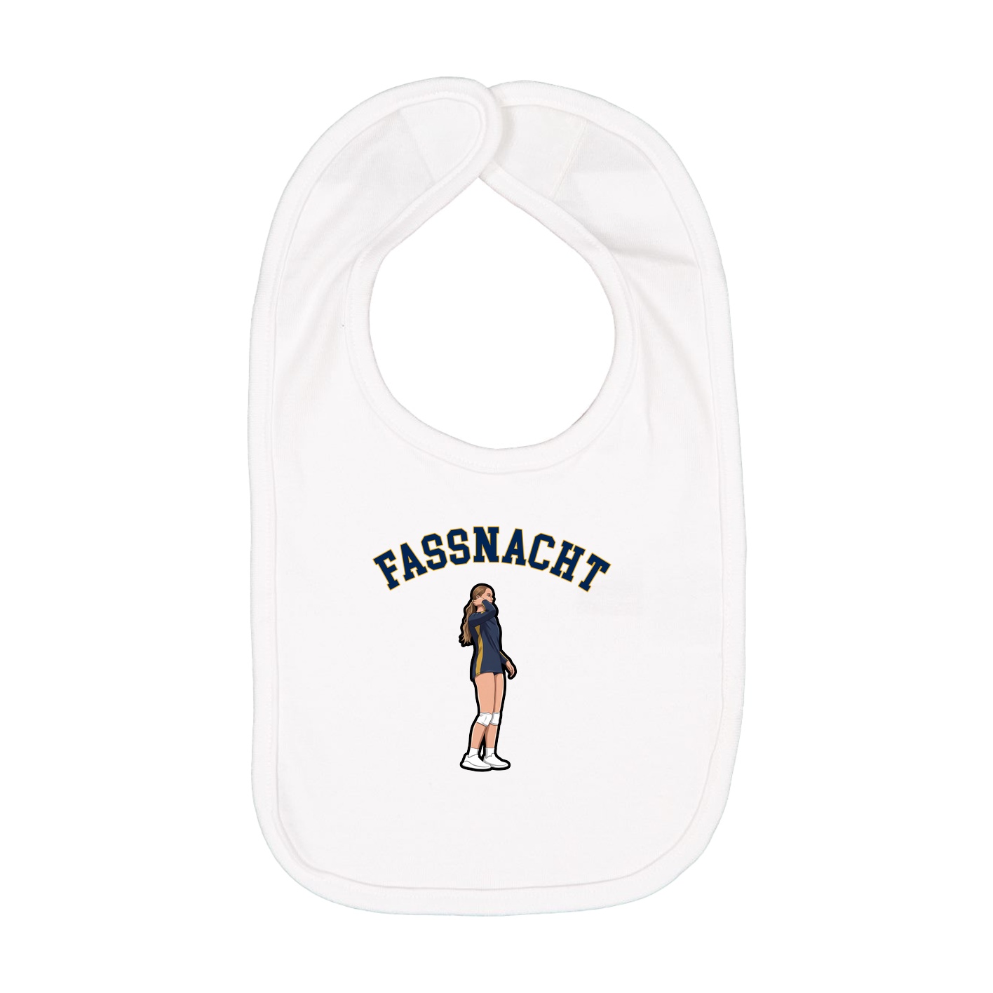 Infant Bib — Shirsey Arch in White