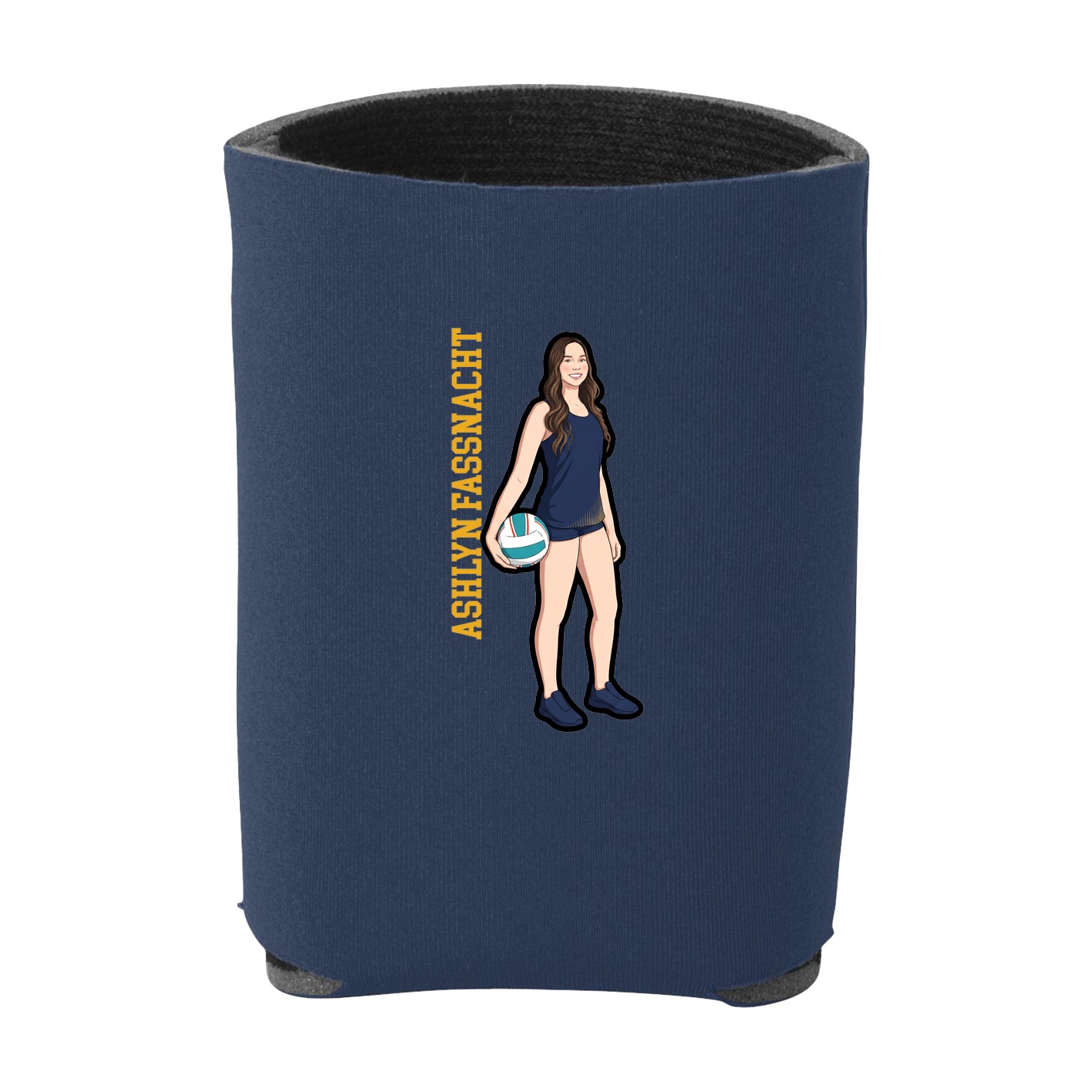 Can Holder — Name Vertical in Navy