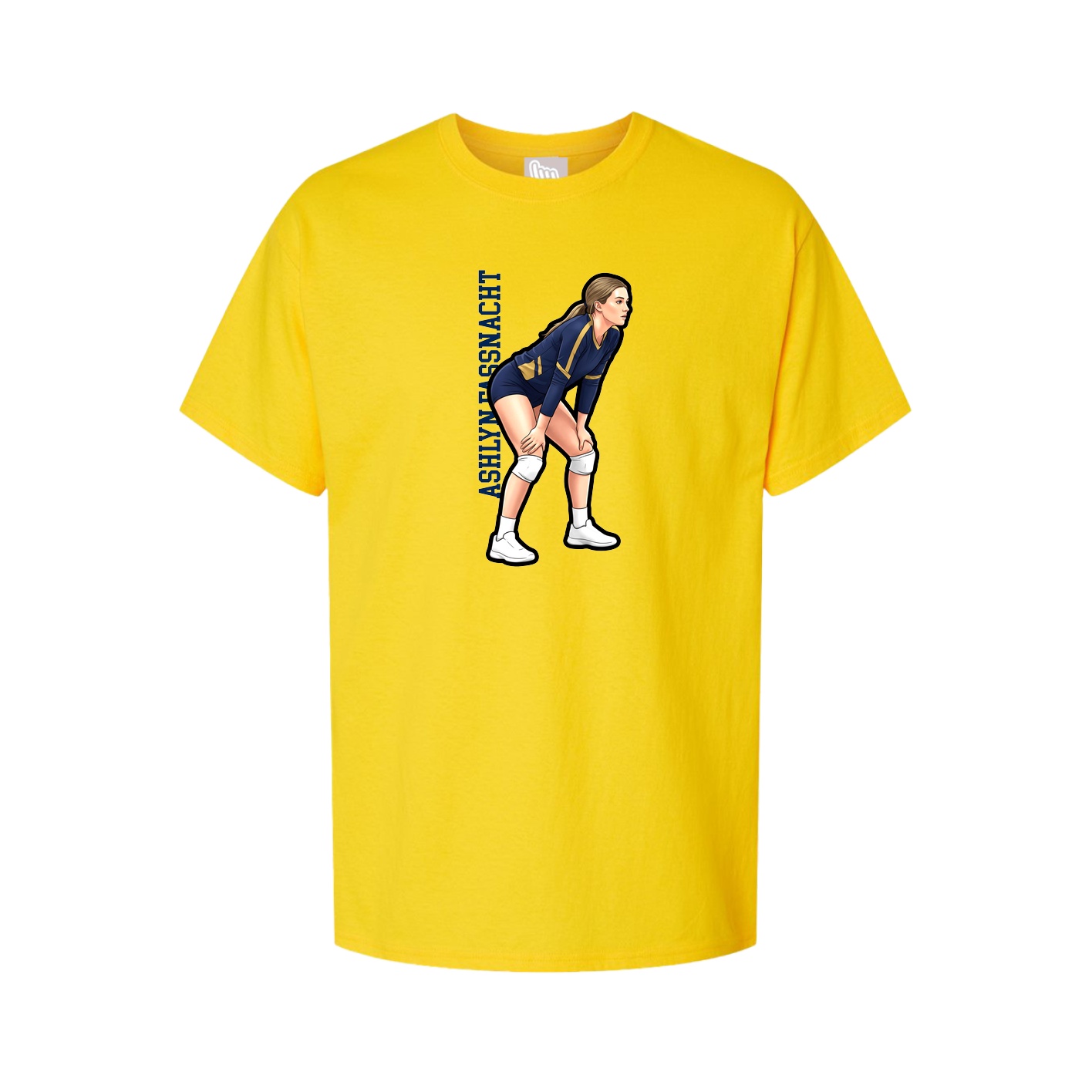 Youth Tee — Name Vertical in Gold
