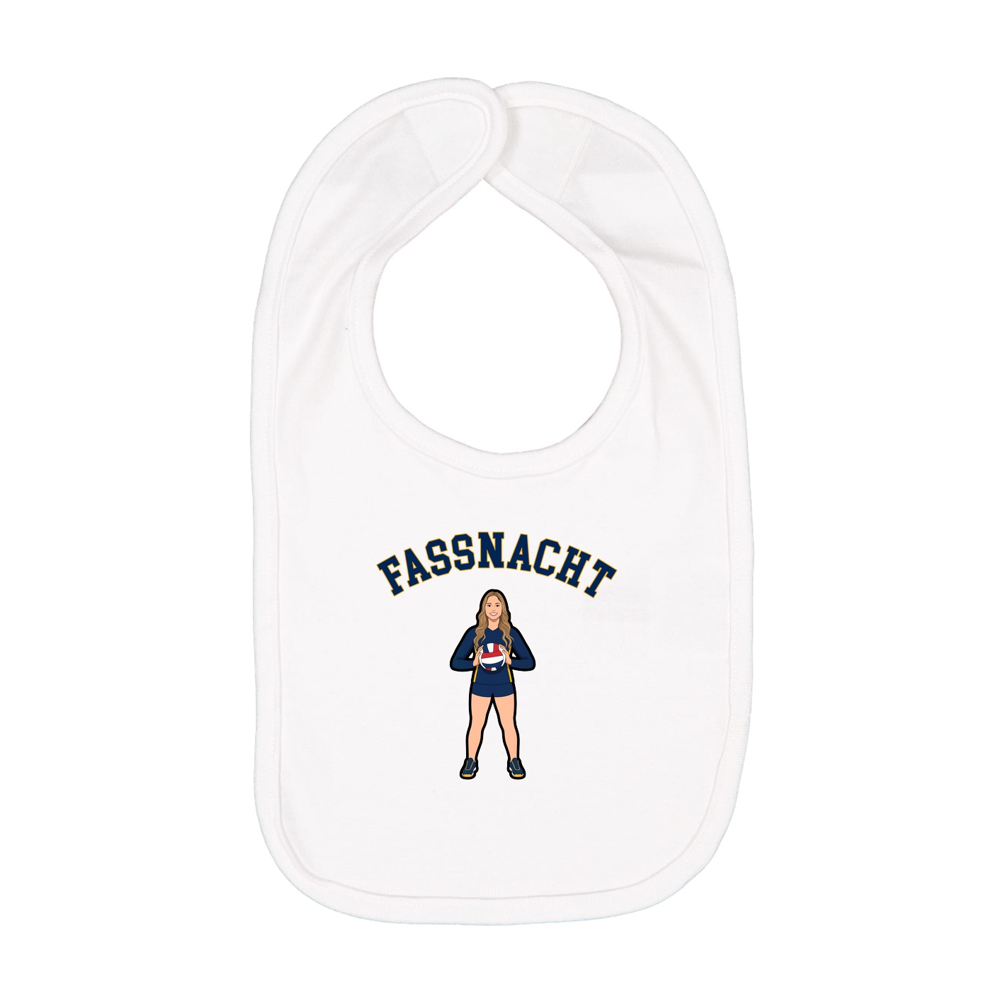 Infant Bib — Shirsey Arch in White