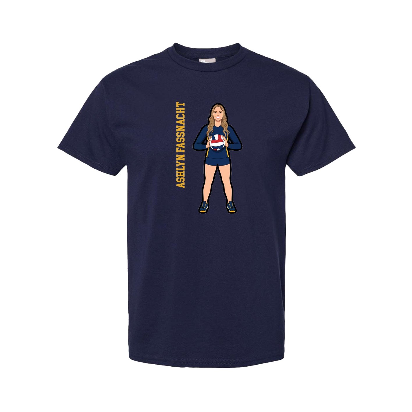 Youth Tee — Name Vertical in Navy