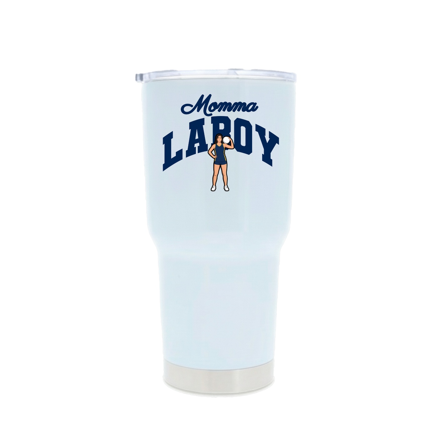 30oz Stainless Steel Tumbler — Mothers Day Arch in White