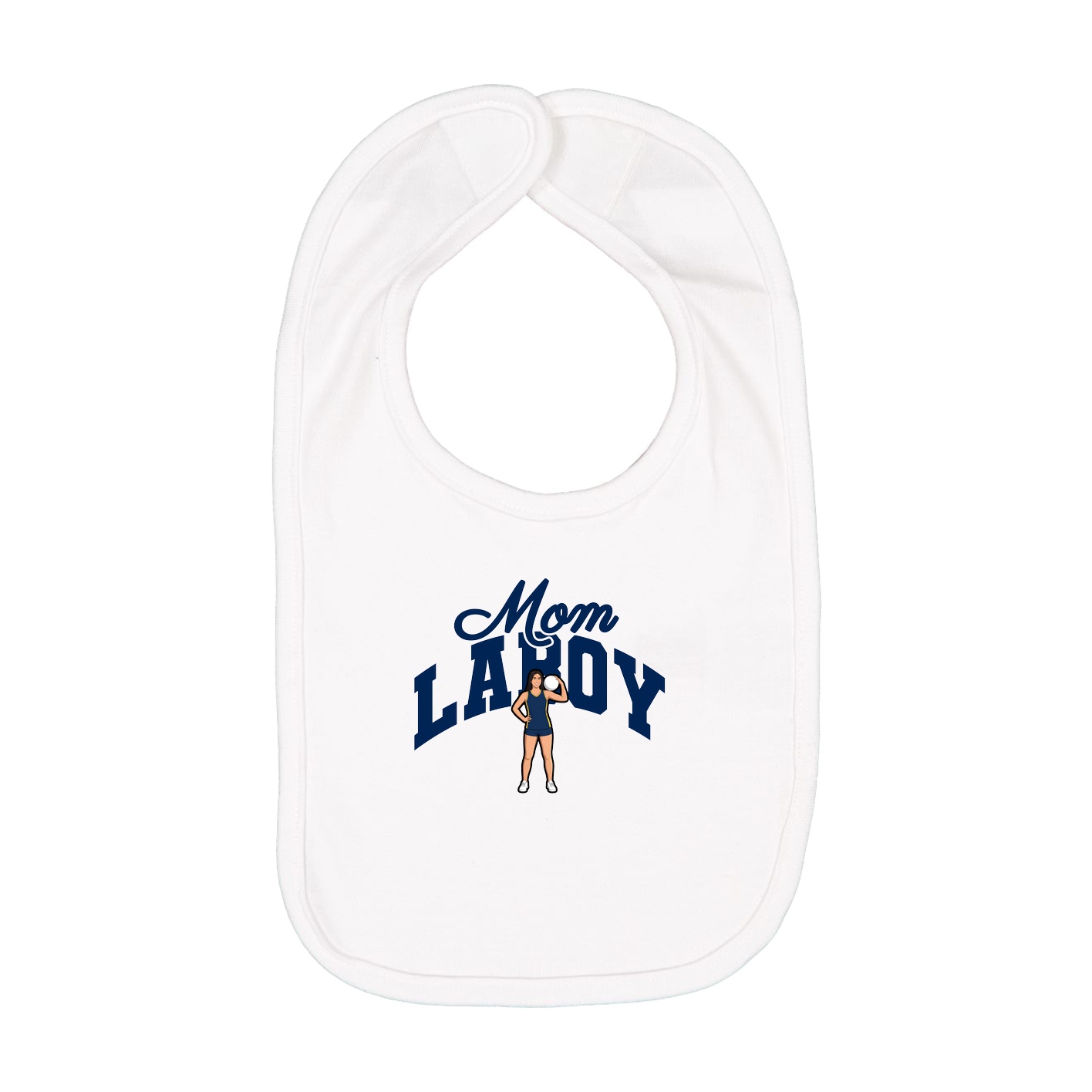 Infant Bib — Mothers Day Arch in White