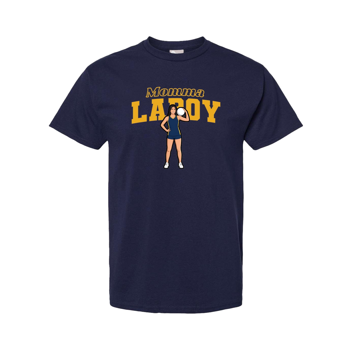 Youth Tee — Mothers Day Block in Navy