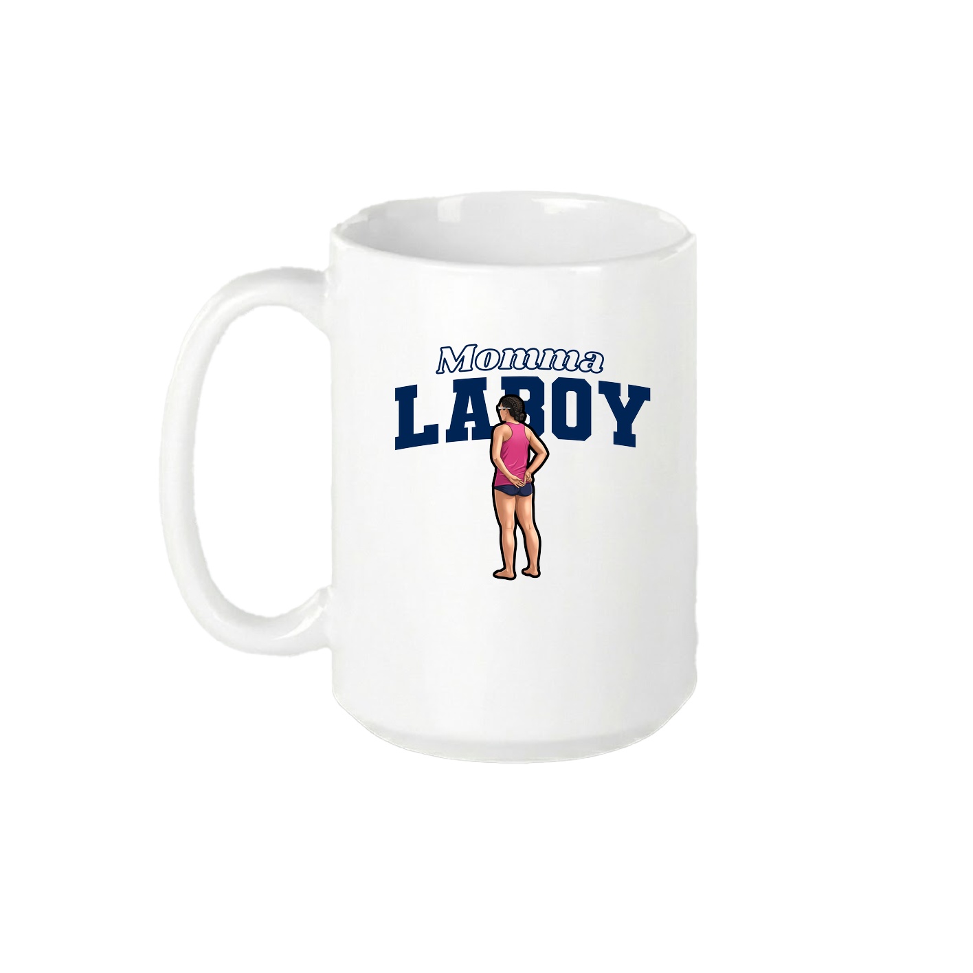 15oz Coffee Mug — Mothers Day Block in White