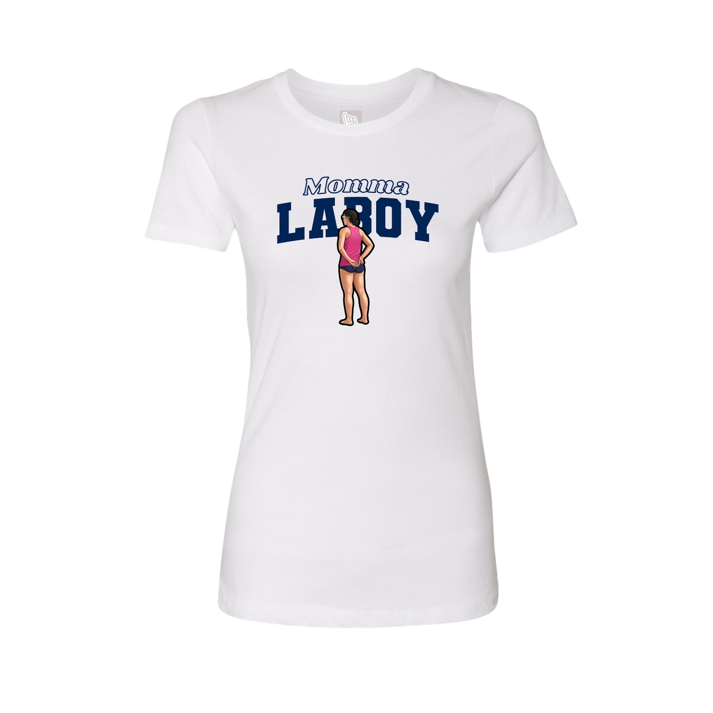Womens Tee — Mothers Day Block in White