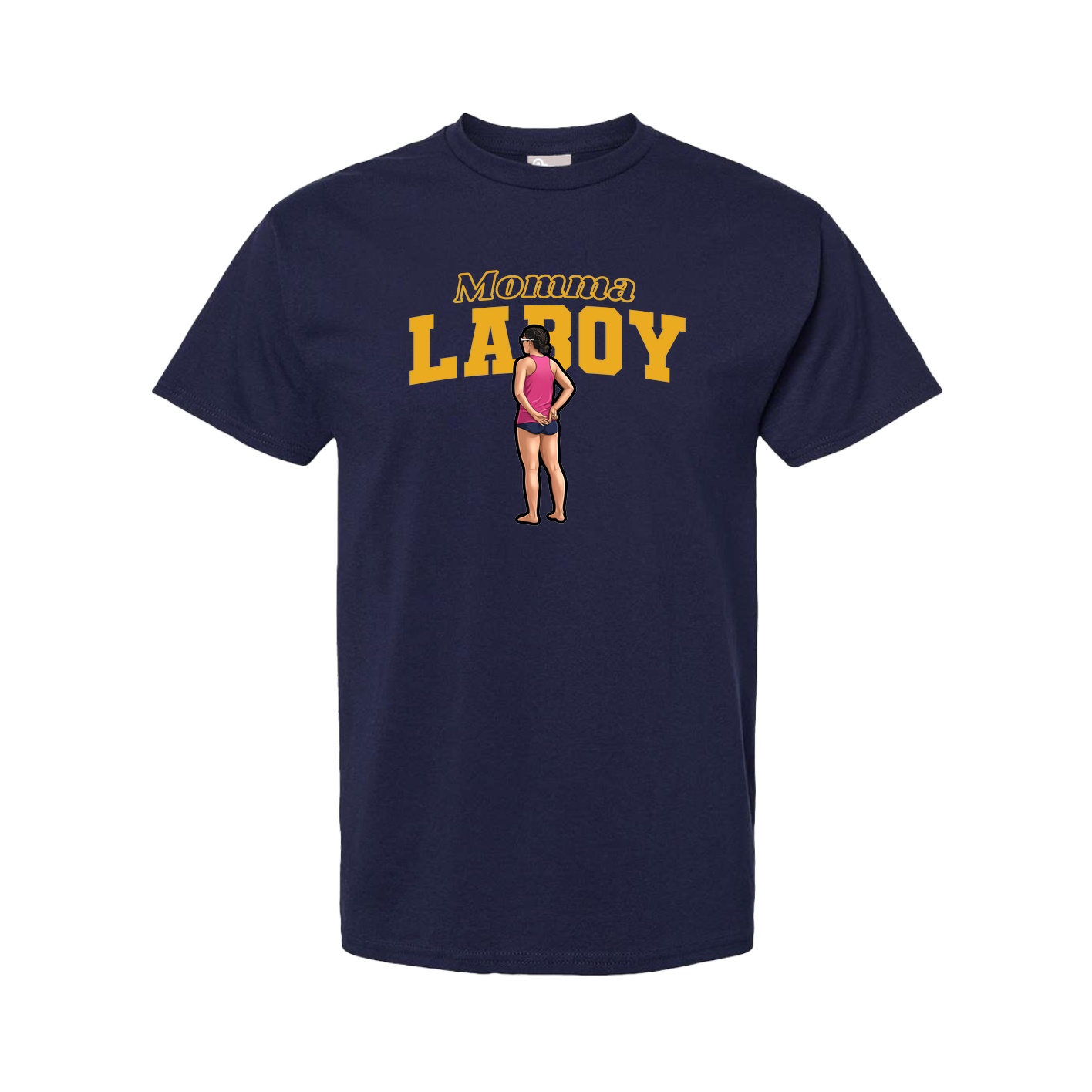 Youth Tee — Mothers Day Block in Navy
