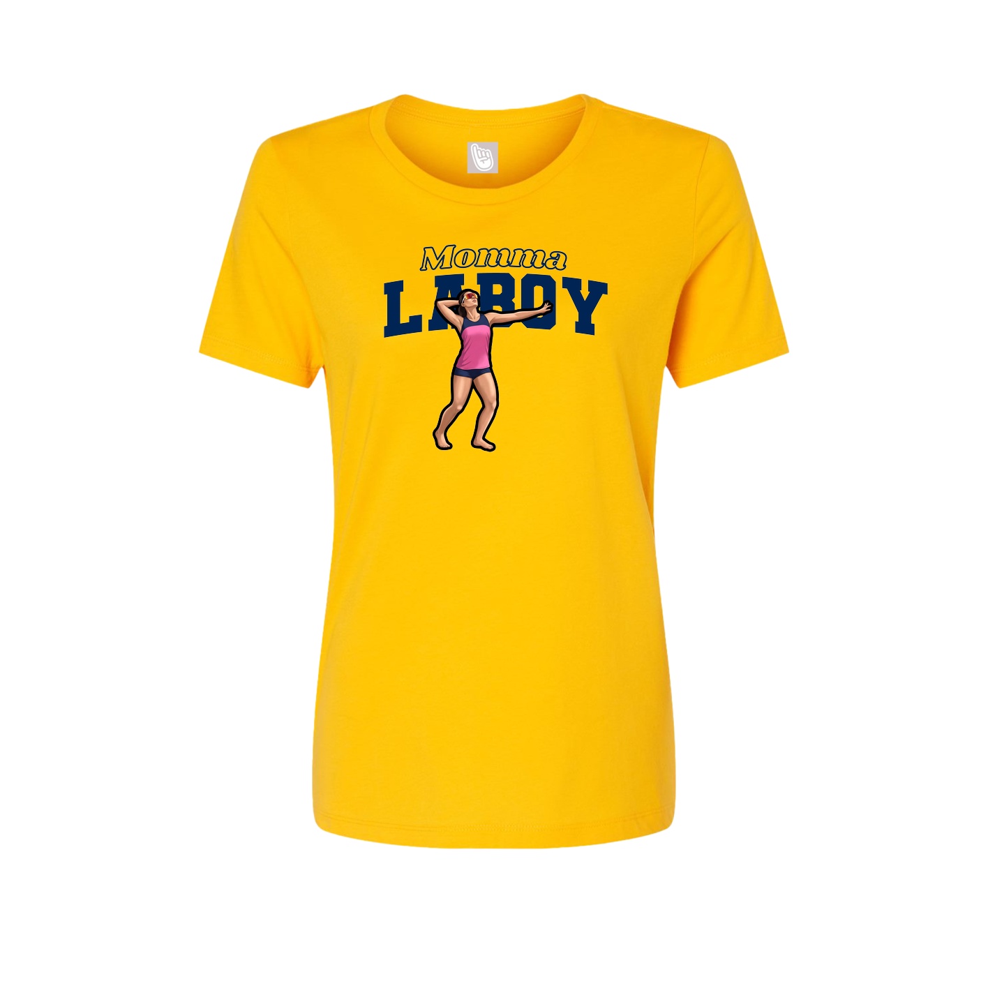 Womens Tee — Mothers Day Block in Gold