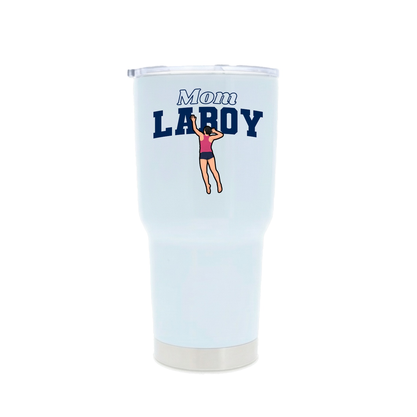 30oz Stainless Steel Tumbler — Mothers Day Block in White