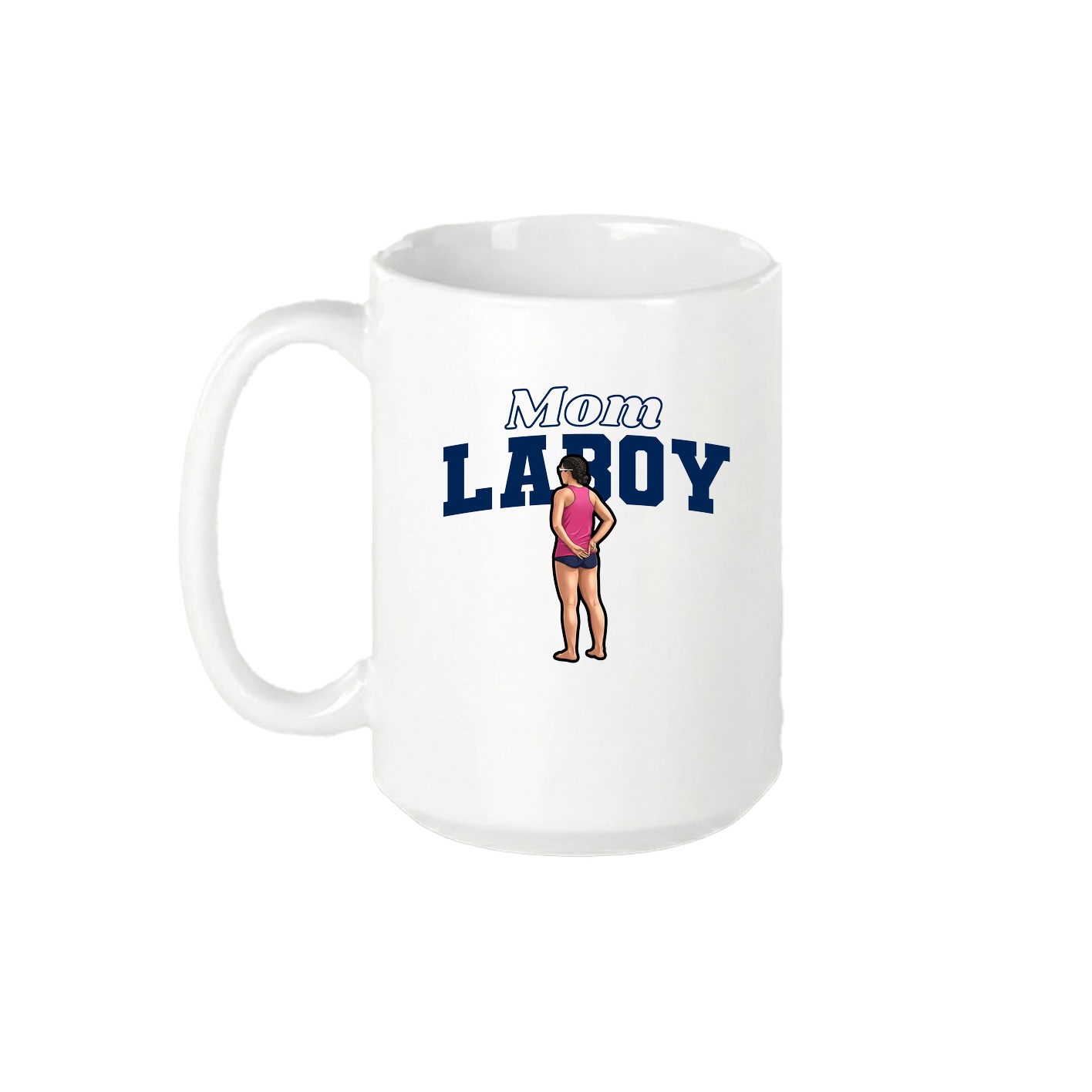 15oz Coffee Mug — Mothers Day Block in White