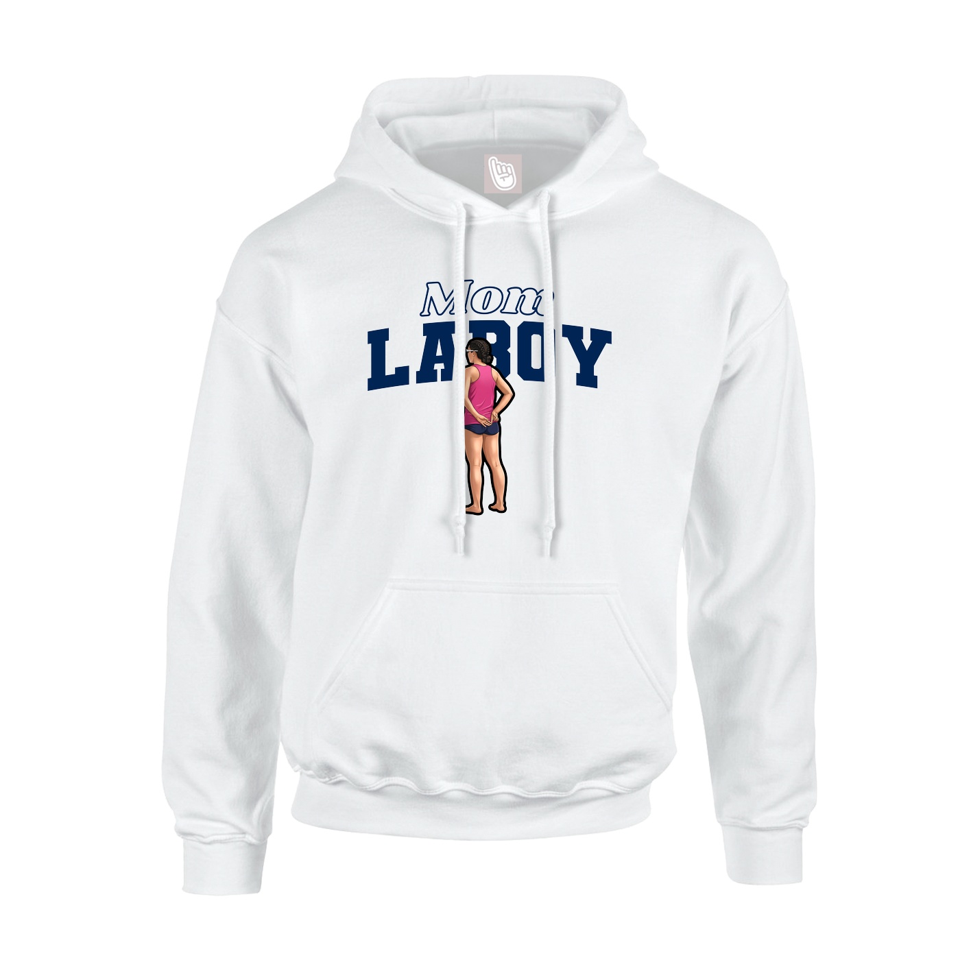 Hoodie — Mothers Day Block in White