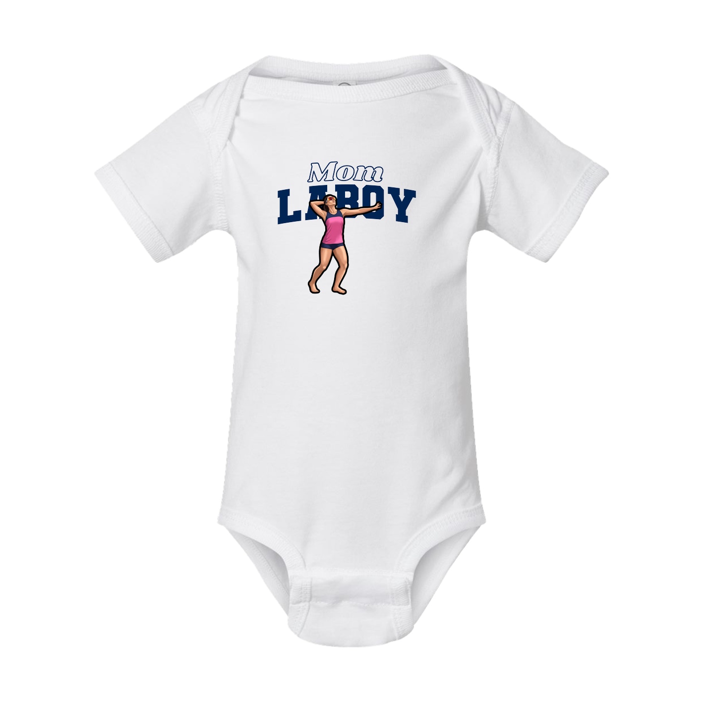 Baby Onesie — Mothers Day Block in White