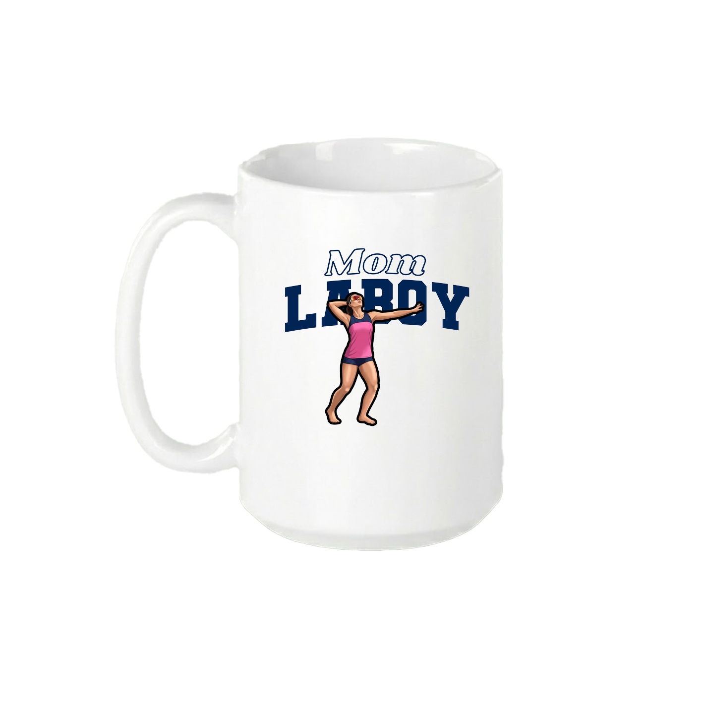 15oz Coffee Mug — Mothers Day Block in White