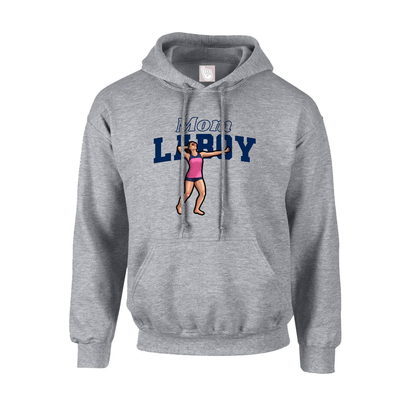 Youth Hoodie — Mothers Day Block in Grey
