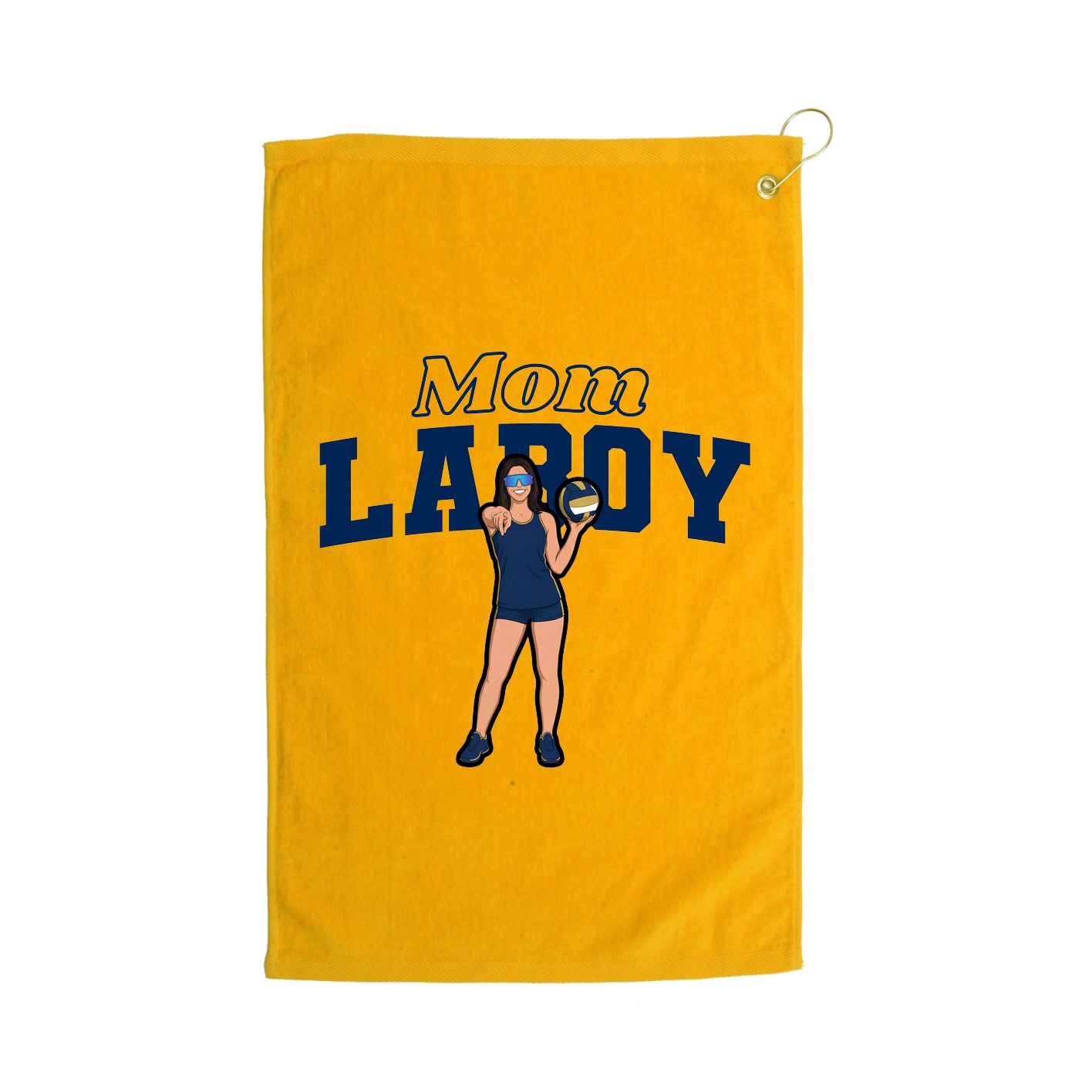 Golf Towel — Mothers Day Block in Gold