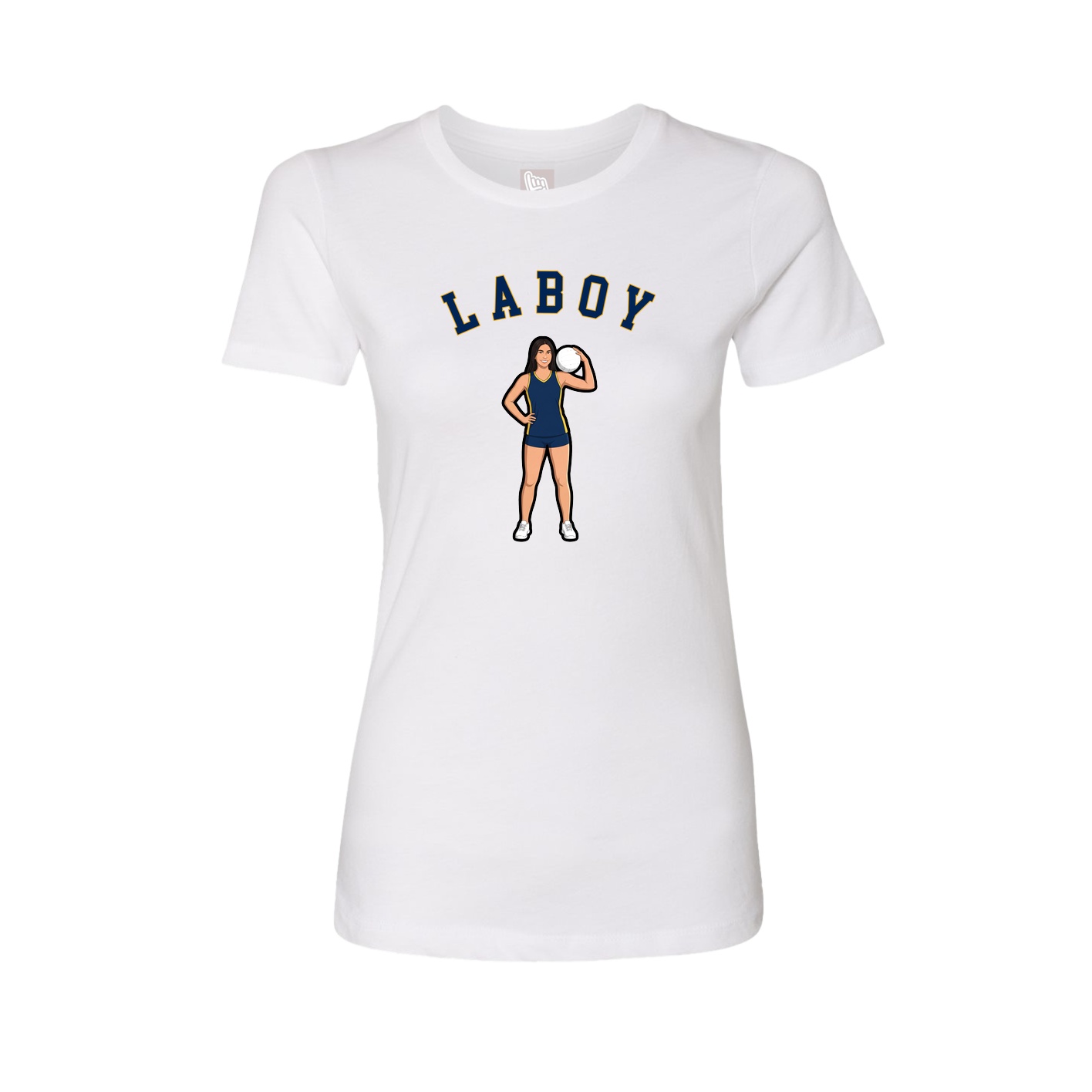 Fitted Women's Tee — Shirsey Arch in White