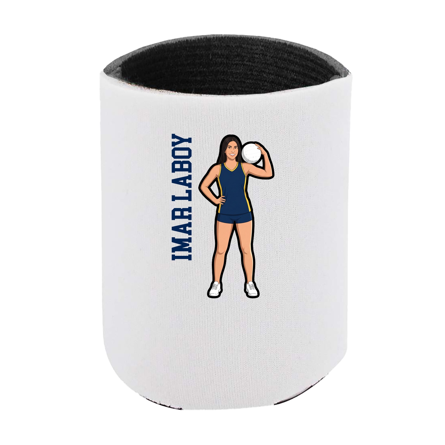 Can Holder — Name Vertical in White