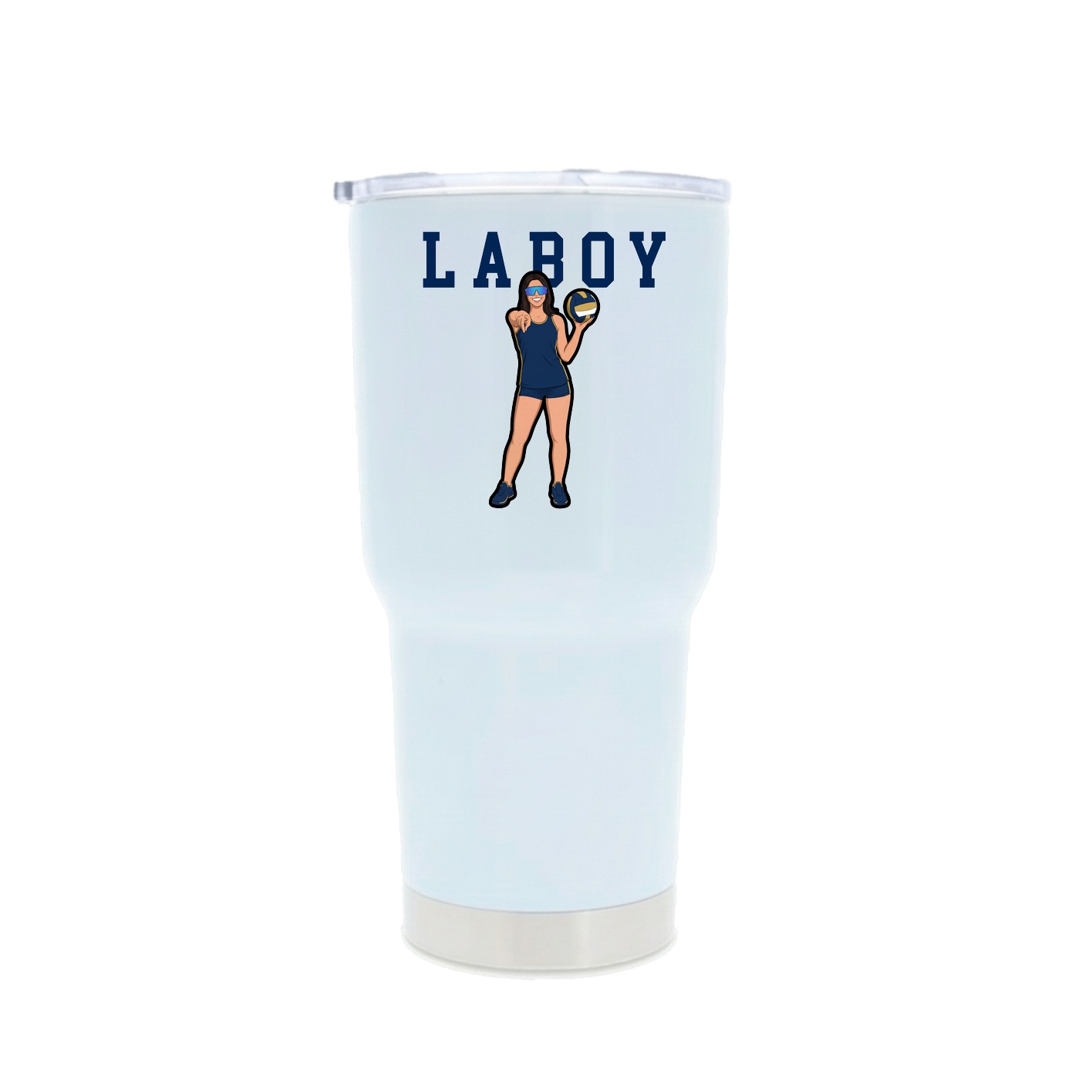 30oz Stainless Steel Tumbler — Shirsey in White