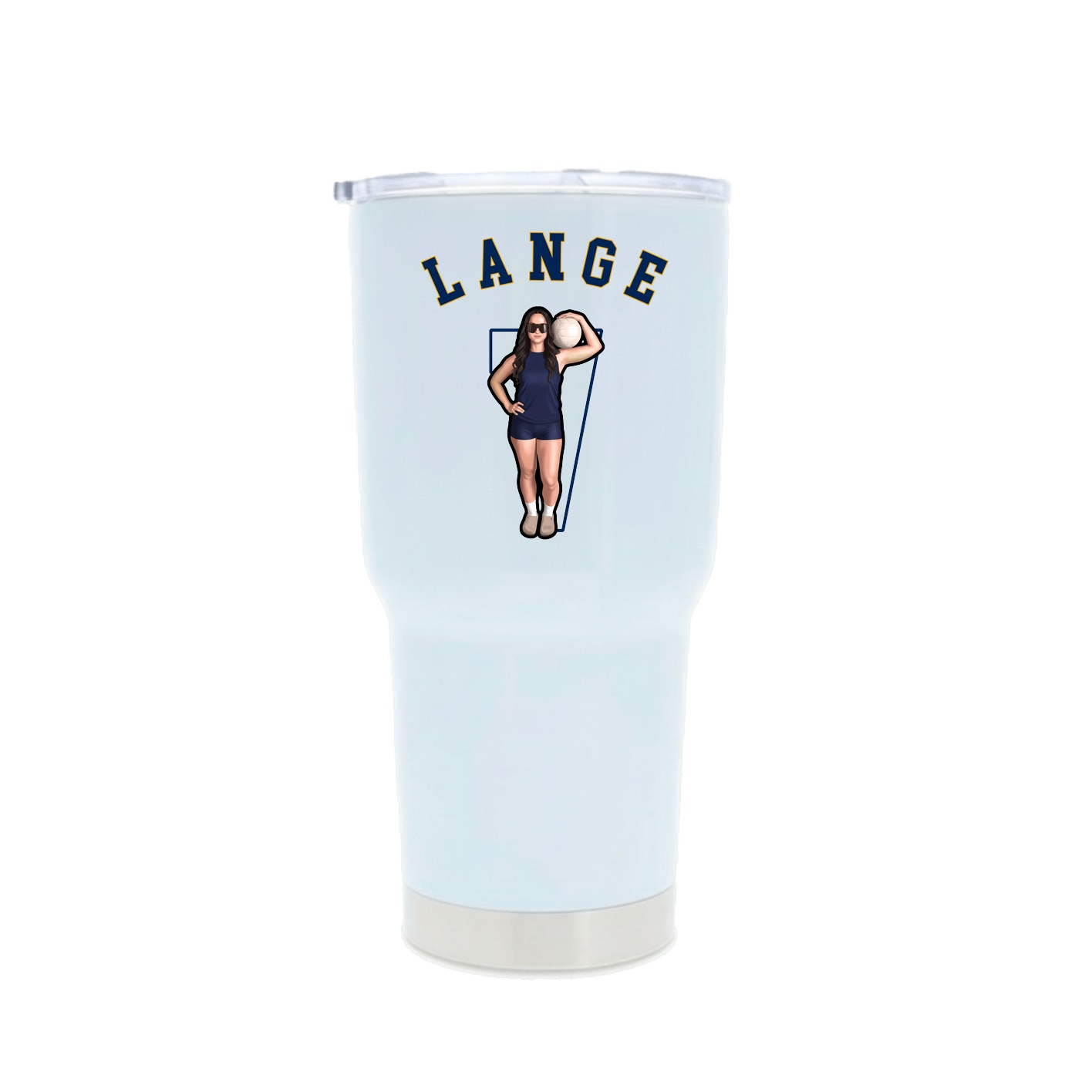 30oz Stainless Steel Tumbler — Shirsey Arch in White