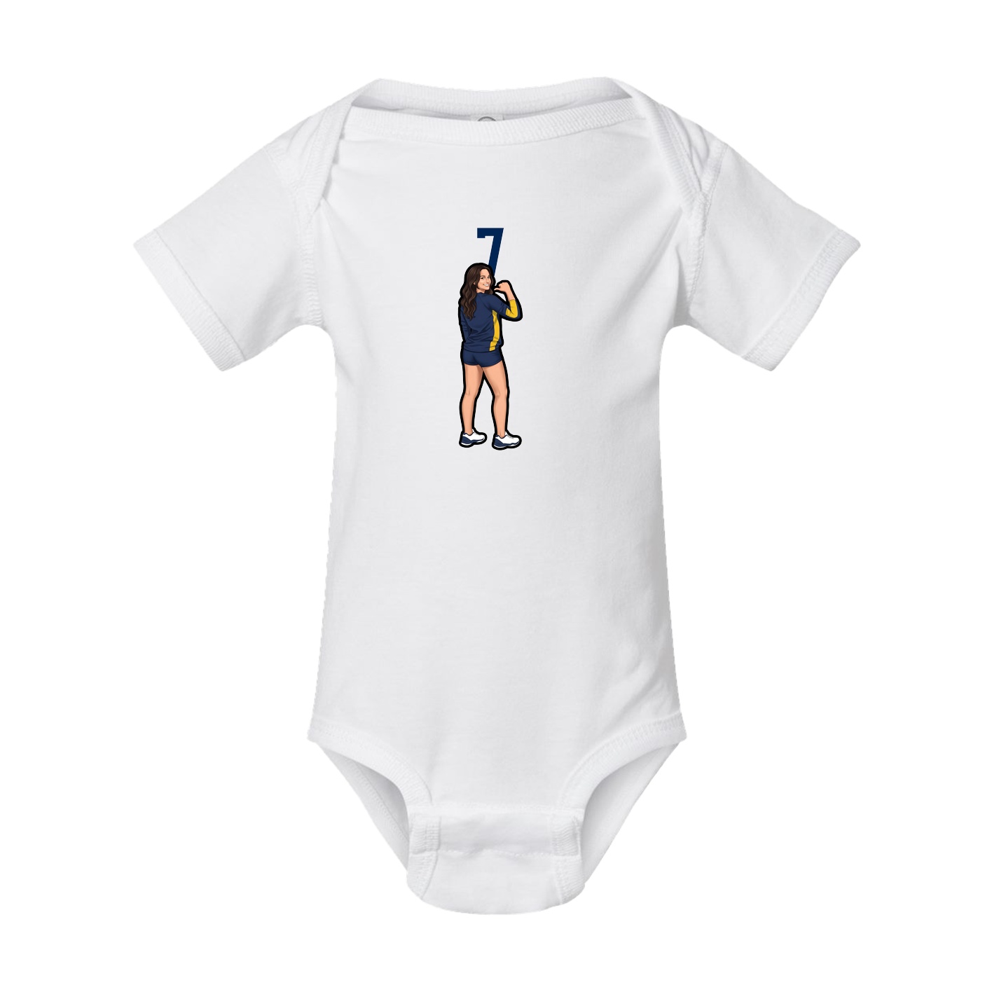 Baby Onesie — Number Top in White