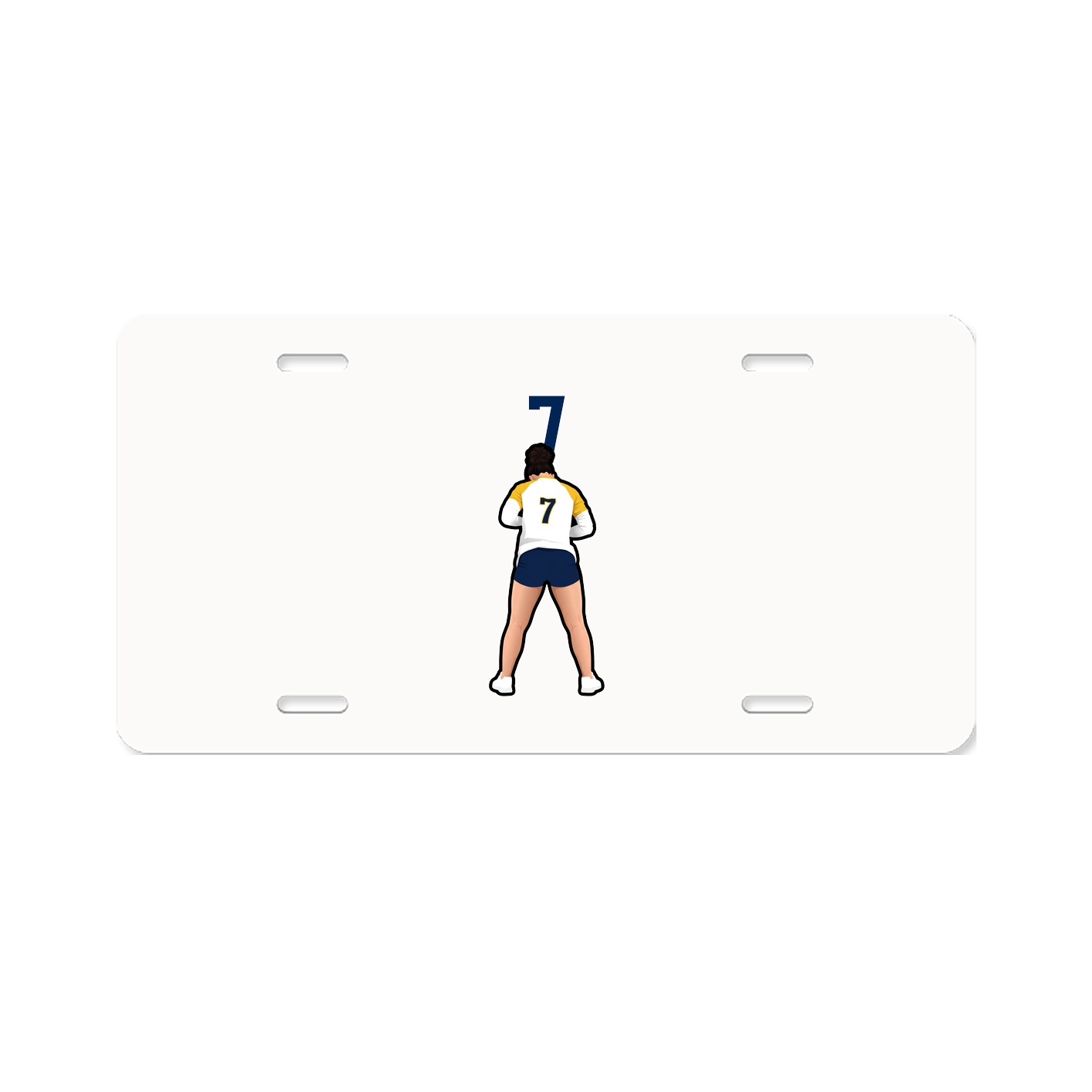 License Plate — Number Top in Classic