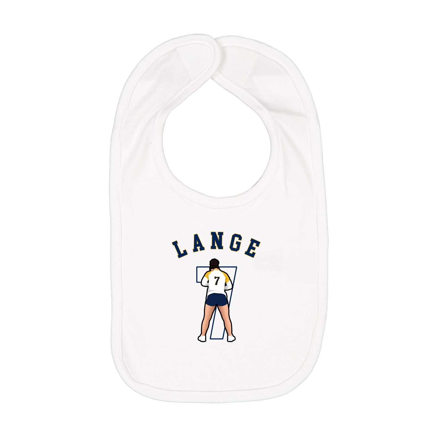 Infant Bib — Shirsey Arch in White