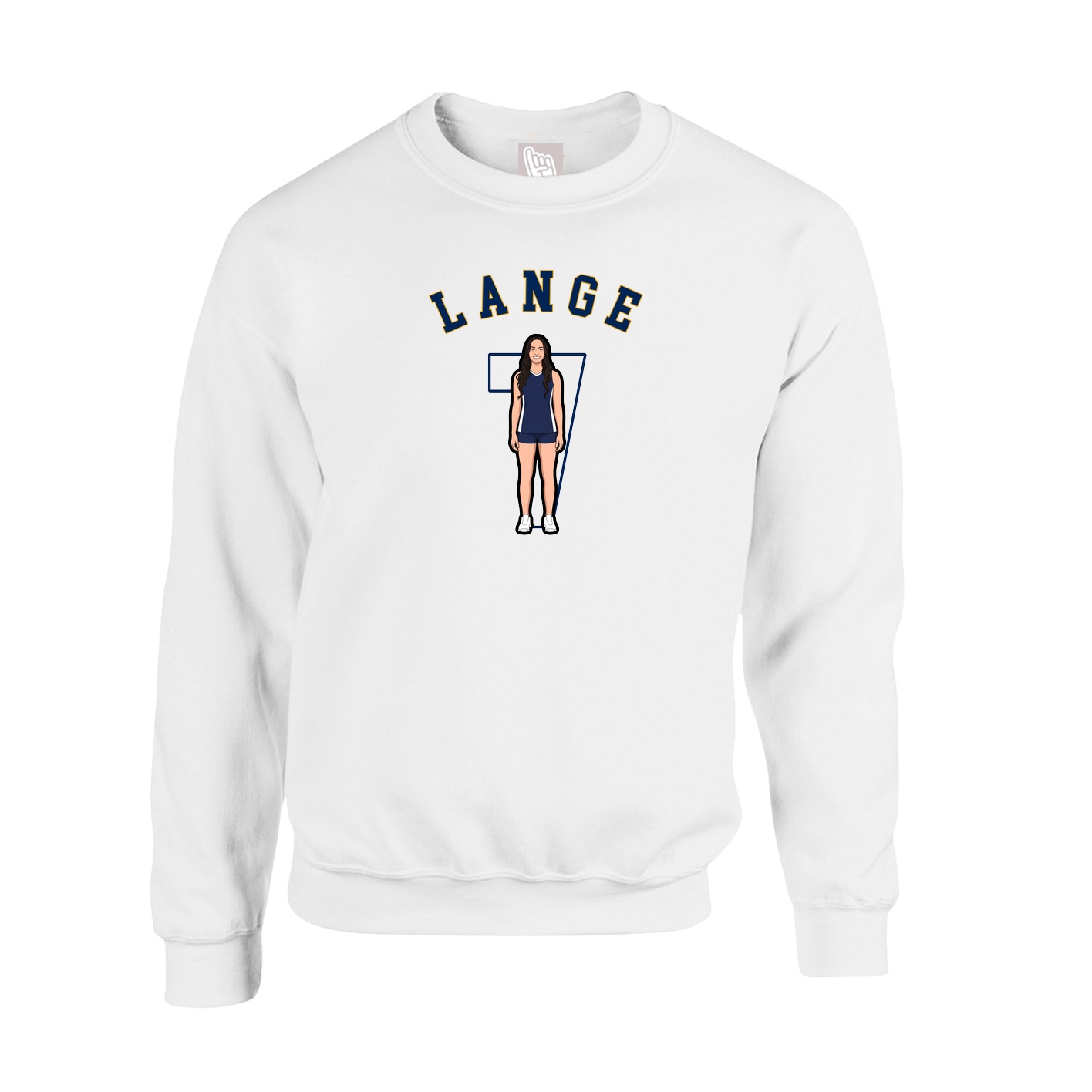 Fleece Crew — Shirsey Arch in White