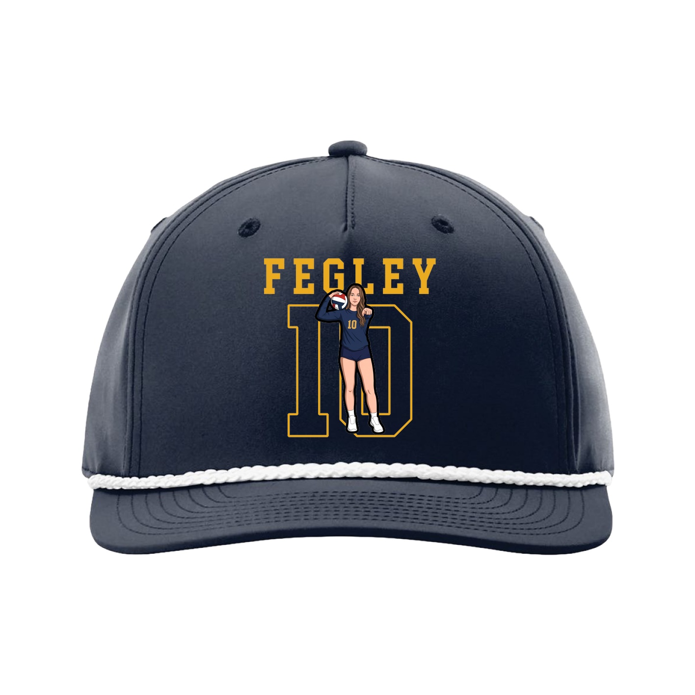 Five-Panel Classic Rope Cap — Shirsey in Navy