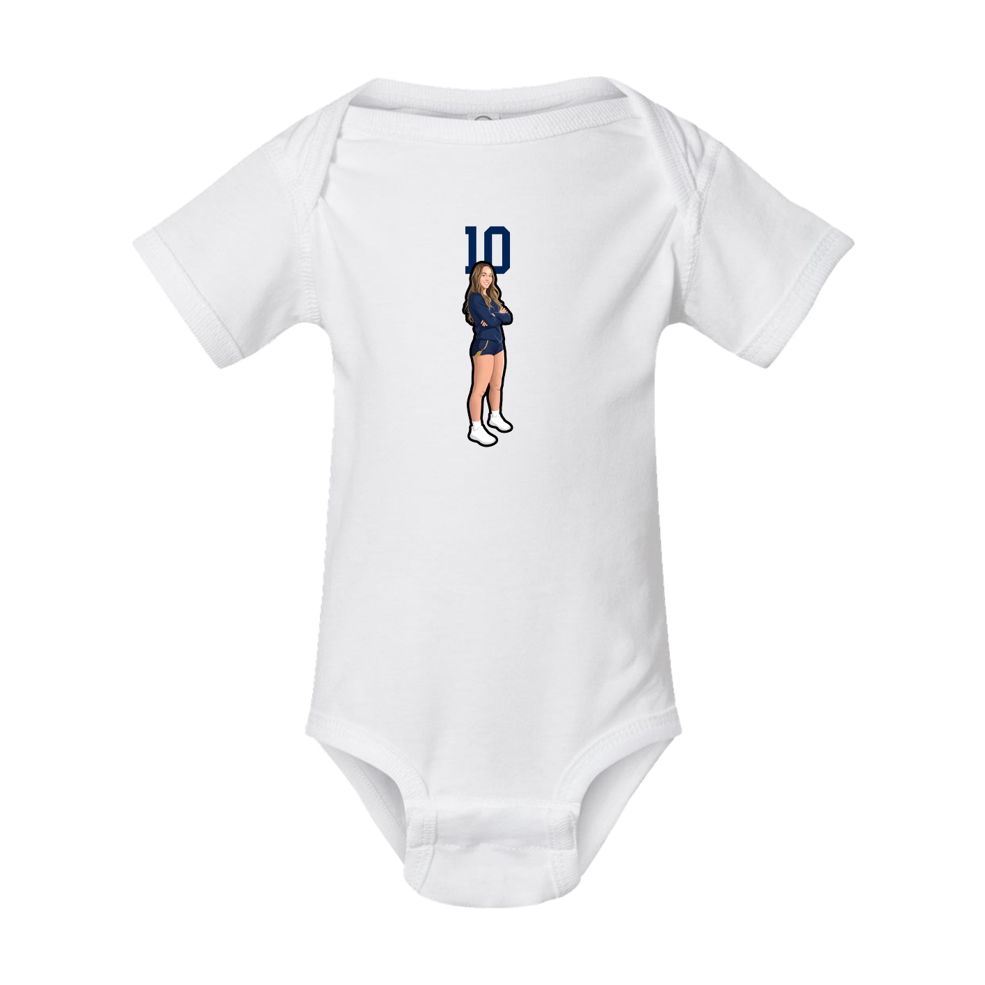 Baby Onesie — Number Top in White