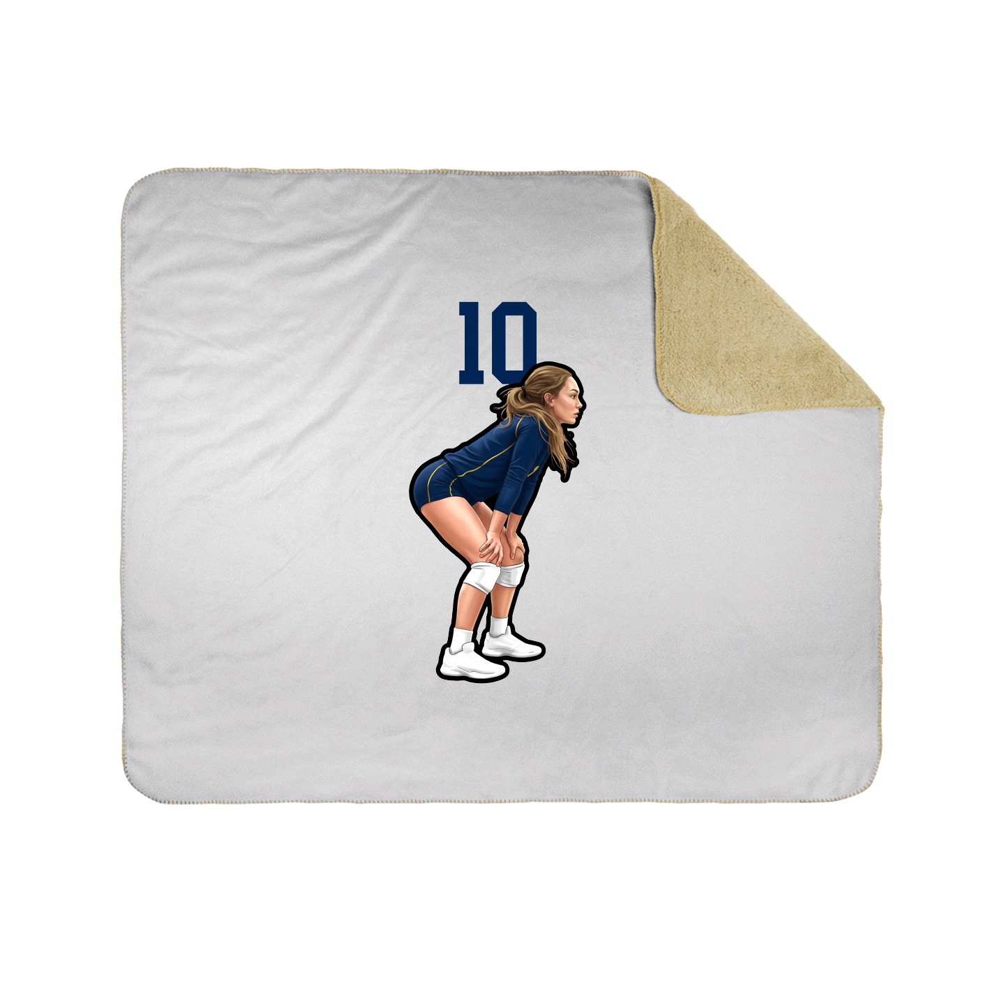 Throw Blanket — Number Top in White