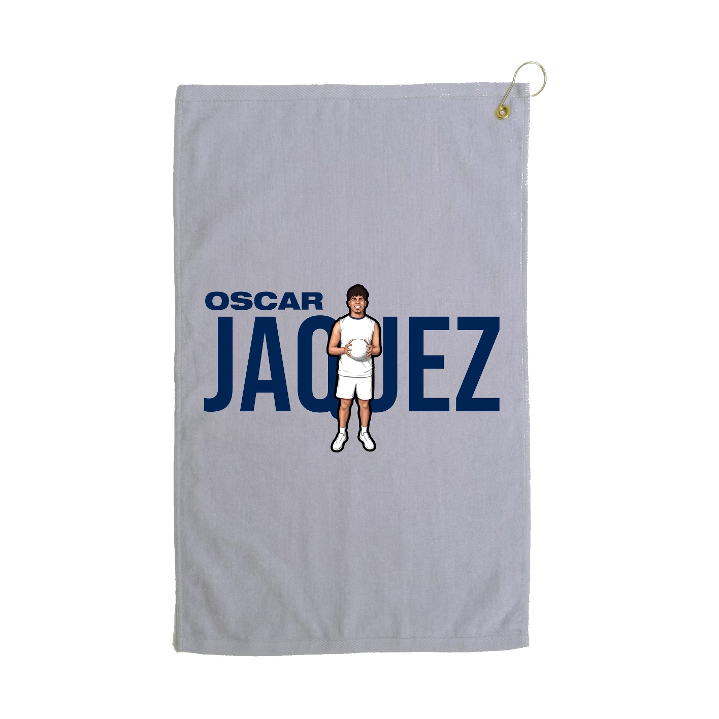 Golf Towel — Player Name in Grey