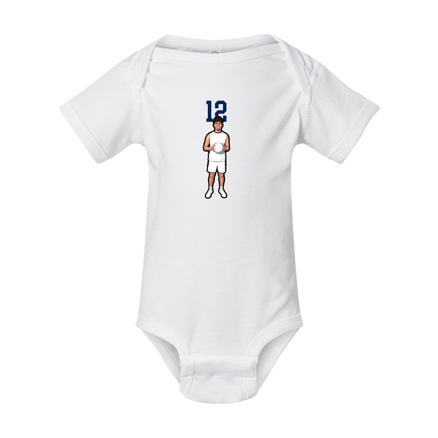 Baby Onesie — Number Top in White