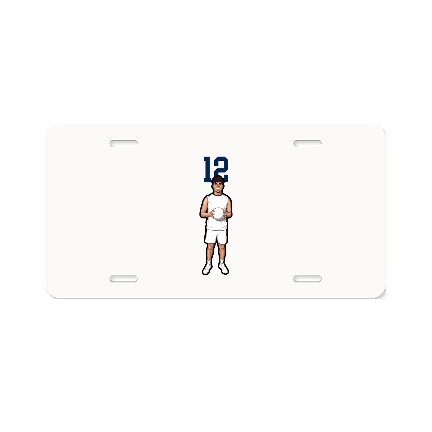 License Plate — Number Top in Classic
